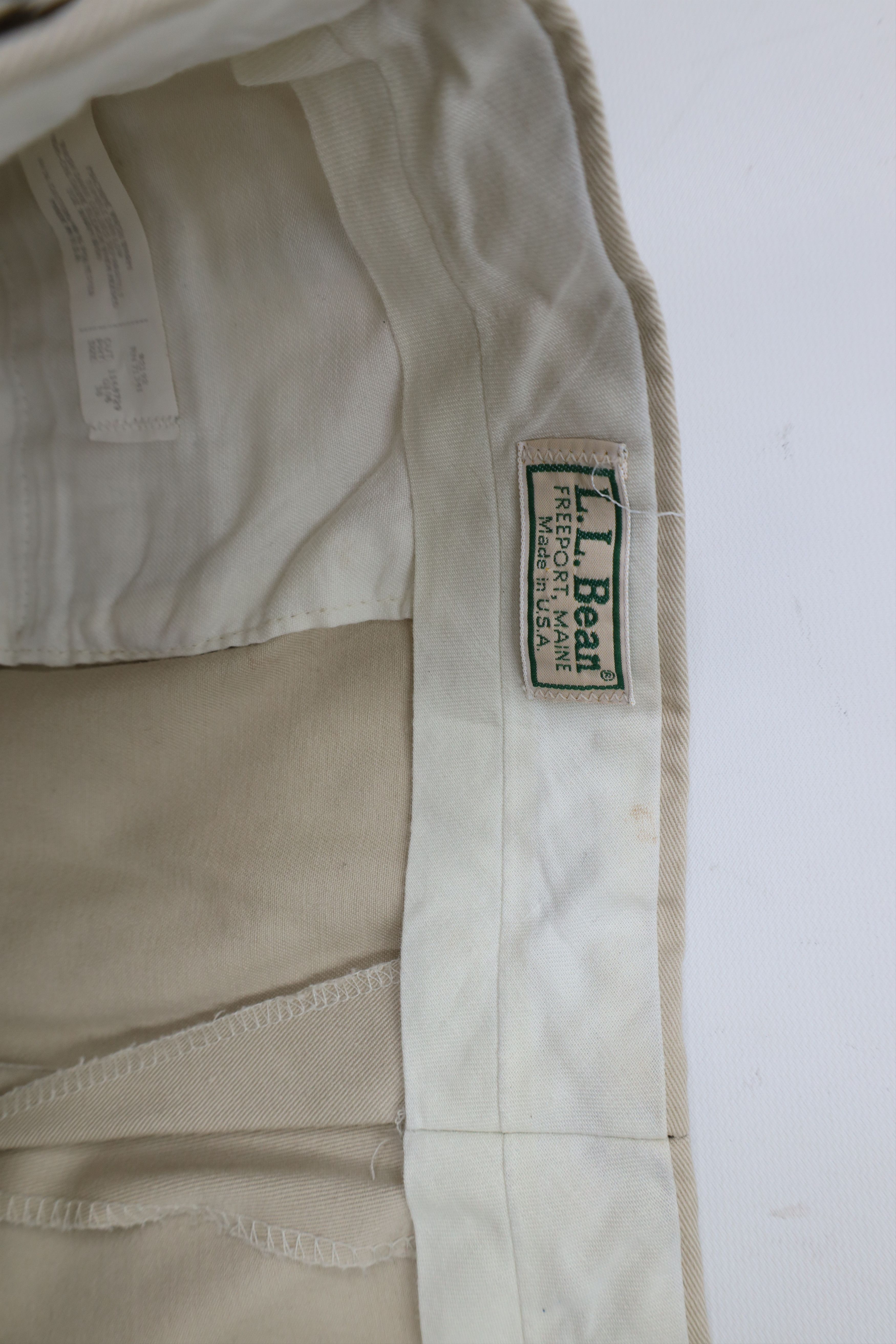 L.L. Bean × Vintage Vintage 90s LL Bean Buckle Waist Wide Leg Pants Beige USA Size US 36 / EU 52 - 7 Thumbnail