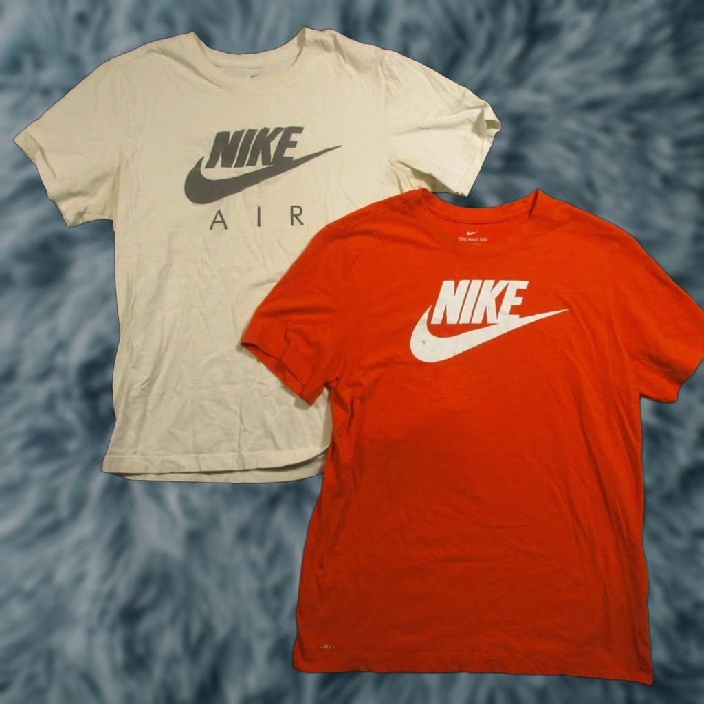 Nike Nike Dri-FIT Shirt Mens L Orange White Short Sleeve Reflective Logo Lot of 2 Activewear Size US L / EU 52-54 / 3 - 1 Thumbnail