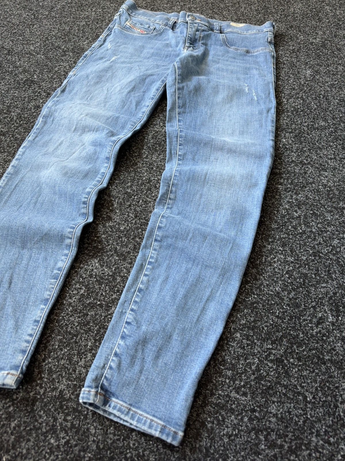 Diesel Luxury Y2K Diesel Livier-Ankle Light Wash Skinny Jeans W31 Size 31" - 3 Thumbnail