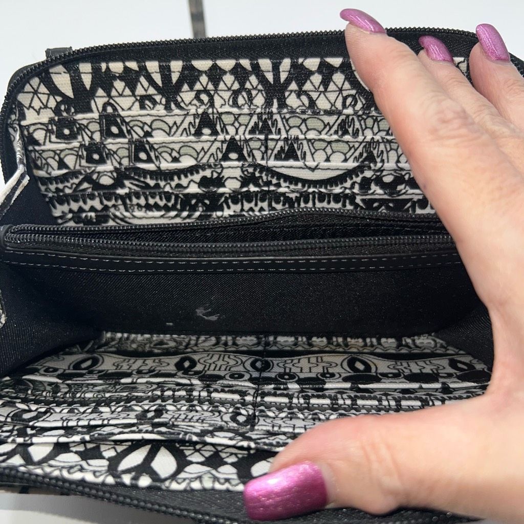 Other Sakroots Black and White Ikat Print Long Zip Wallet/Wristlet Size ONE SIZE - 9 Thumbnail