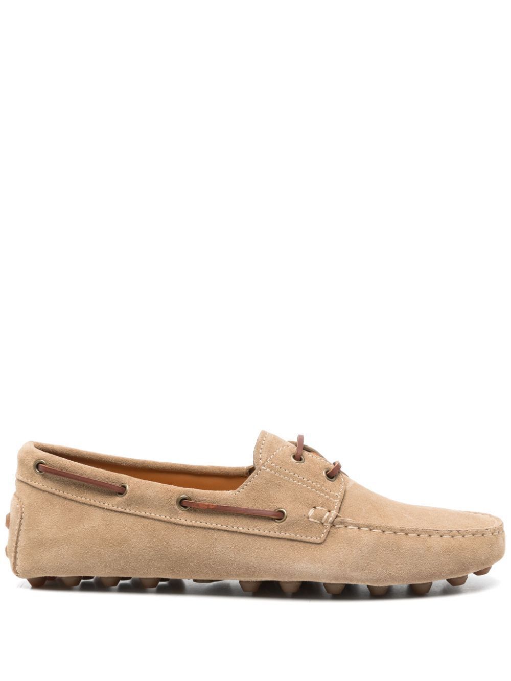 Tod's SUEDE GOMMINO BUBBLE LACE-UP BOAT LOAFERS Size US 10 / EU 43 - 1 Thumbnail