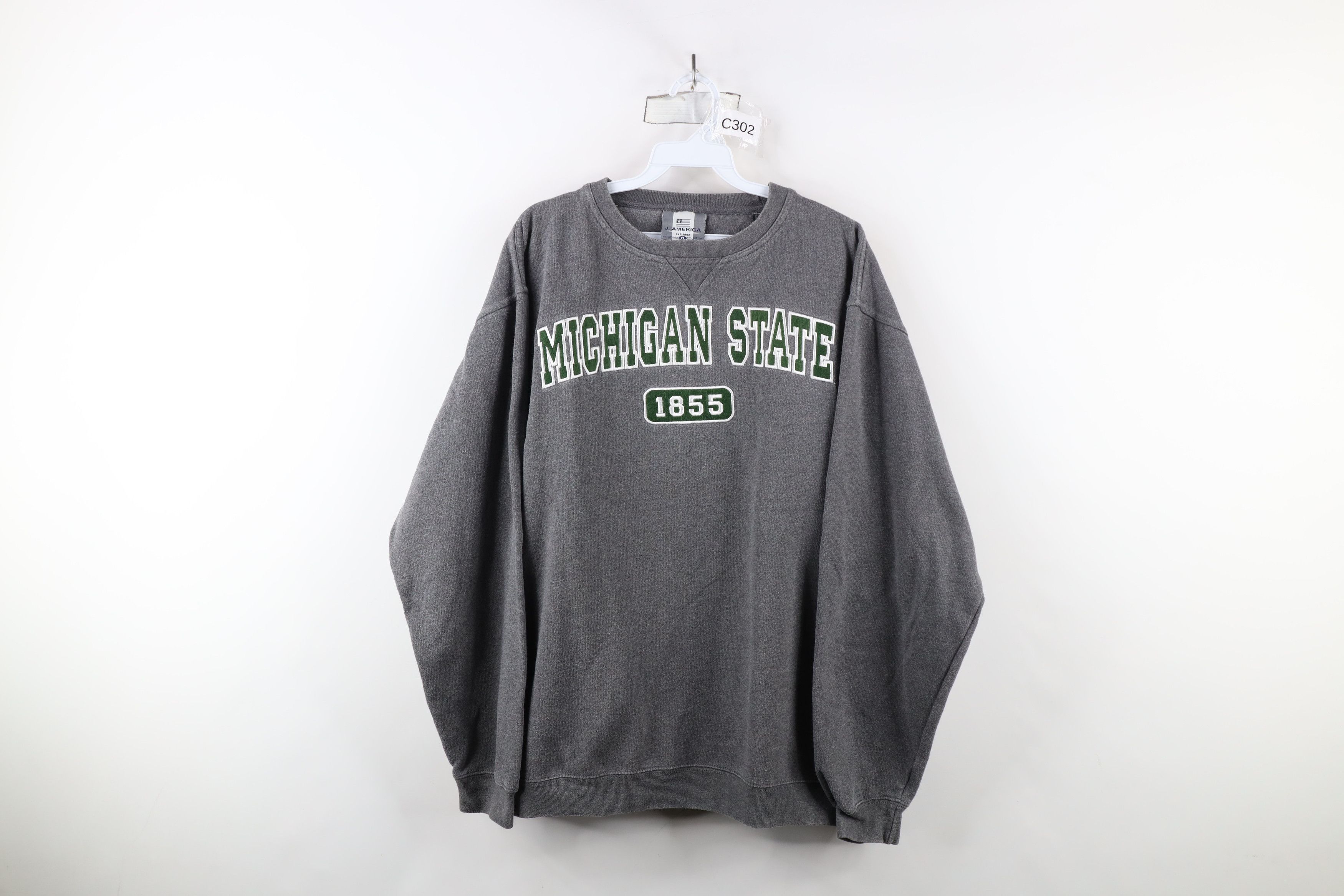 Vintage Vintage 90s Michigan State University Crewneck Sweatshirt Size US XL / EU 56 / 4 - 1 Thumbnail