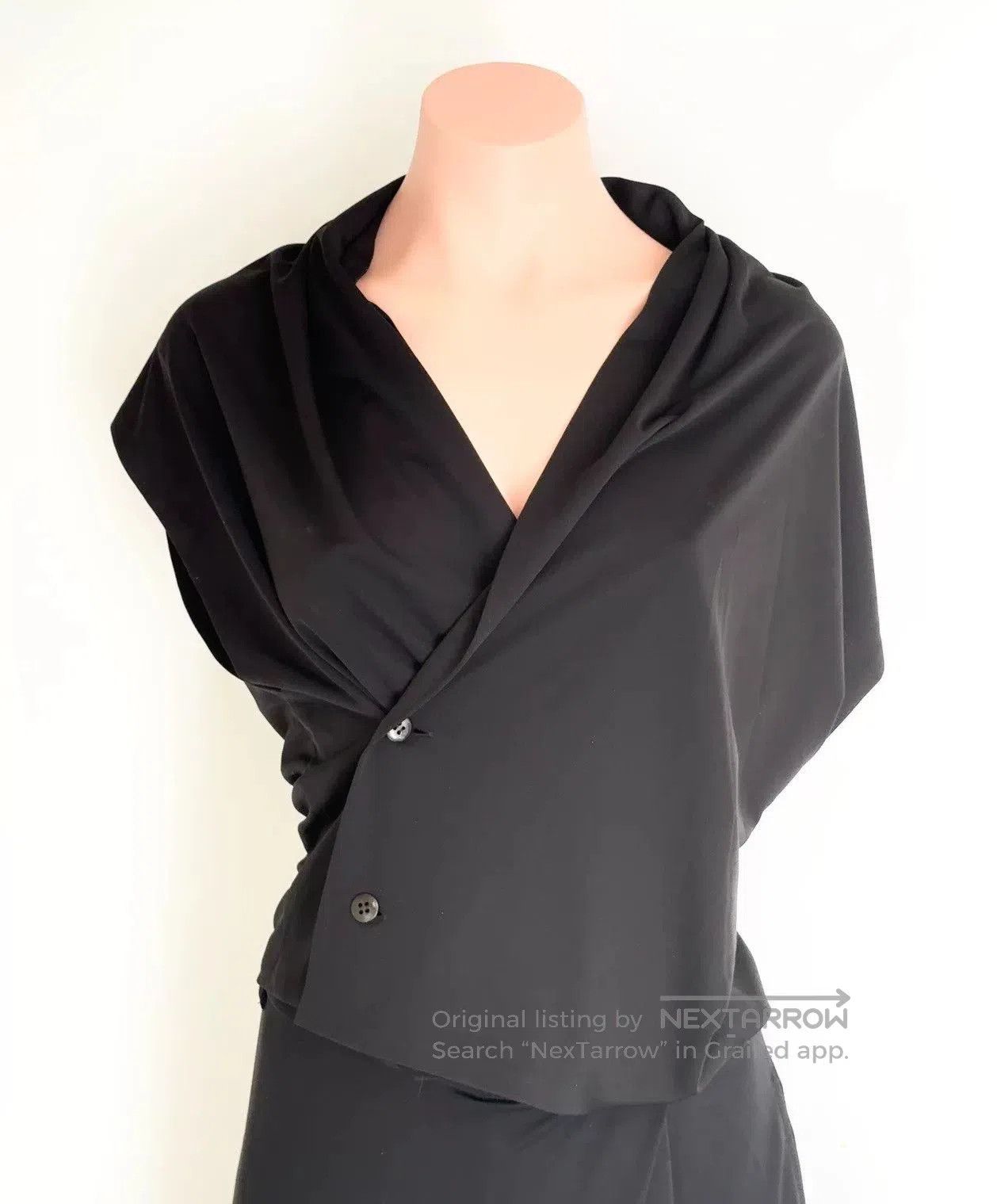 Yohji Yamamoto Yohji Yamamoto Draped Black Top. Size M / US 6-8 / IT 42-44 - 3 Thumbnail