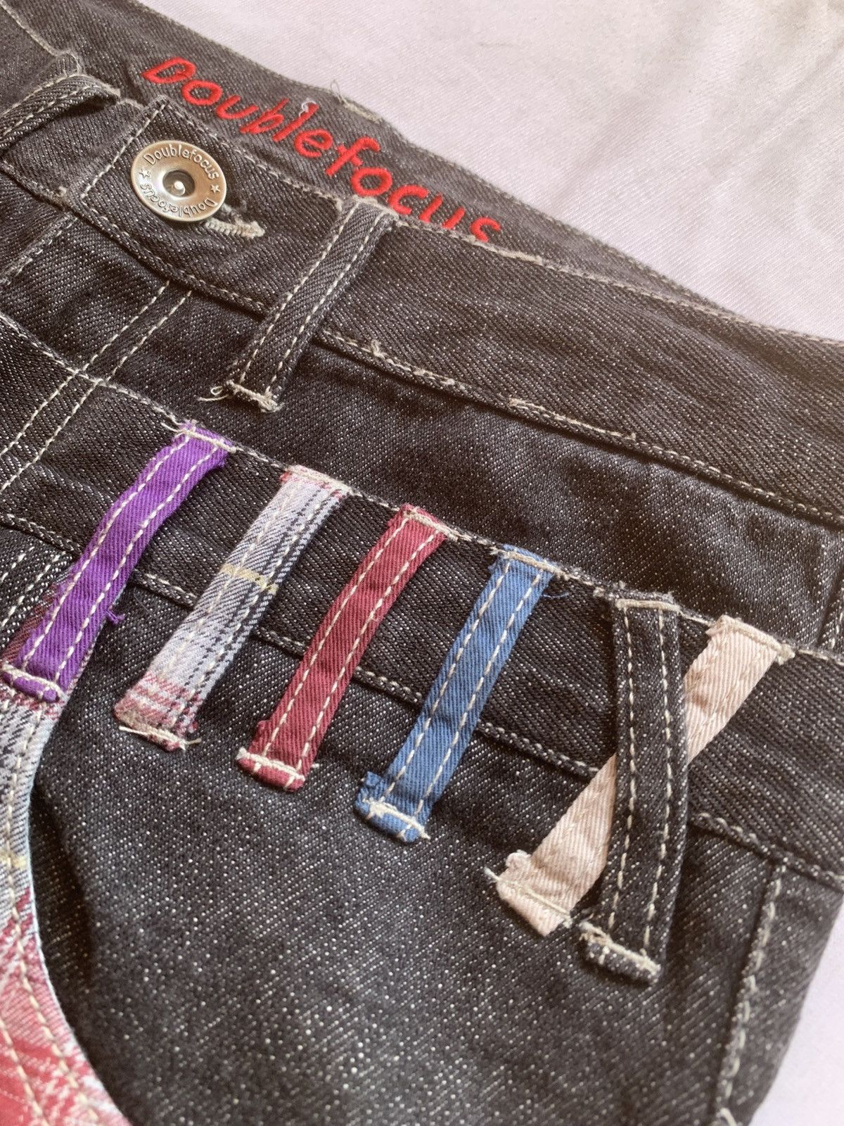 Japanese Brand Y2k Punk Double Focus Double Waist Whisker Bondage Jeans Size US 30 / EU 46 - 6 Thumbnail