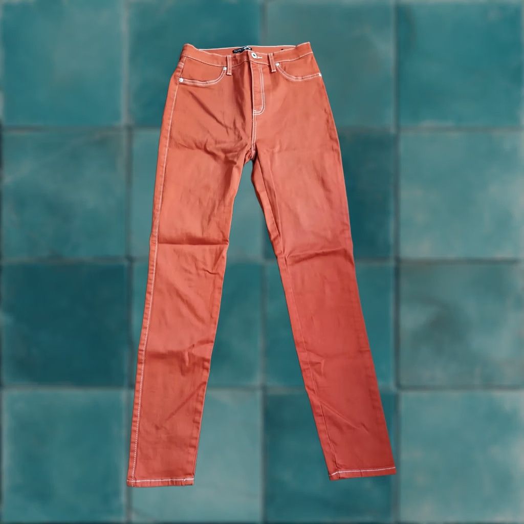 Fashion Nova Fashion Nova Women's Jeans - Skinny - Orange - Size 7/28 - High Rise - 28in Inseam - Juniors Type: Jeans Size 28" / US 6 / IT 42 - 1 Thumbnail
