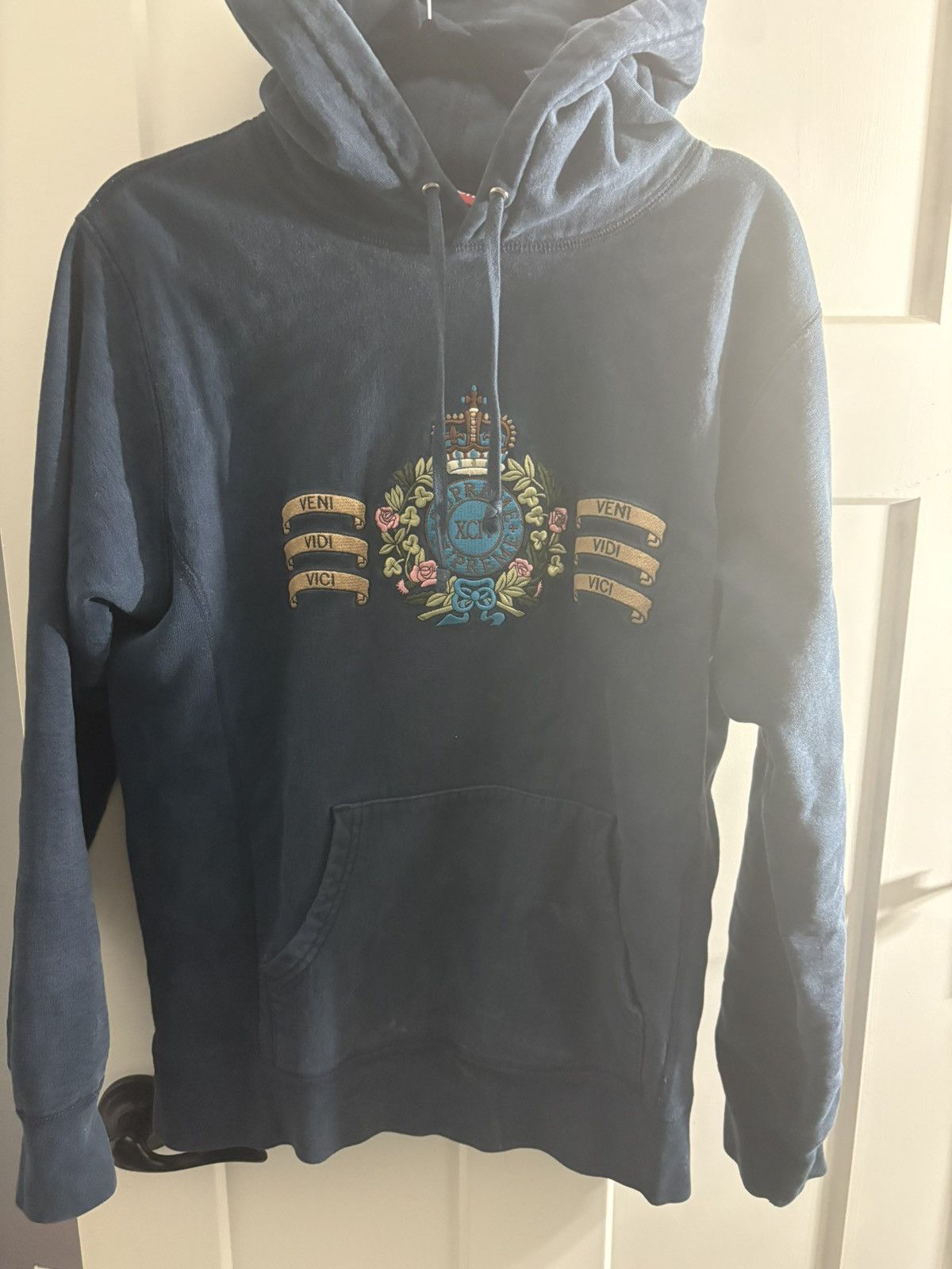 Supreme Supreme FW07 striped crest hoodie | Grailed