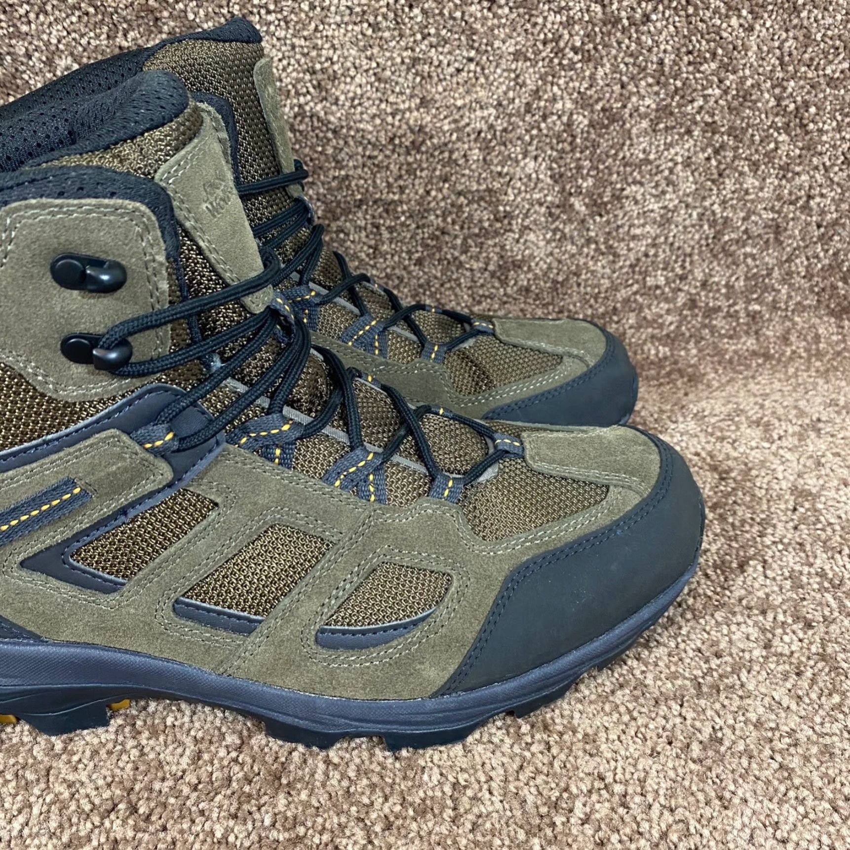 Jack Wolfskin Jack Wolfskin Kreisel 1 Boots Mens US 12 EU 45.5 Brown 8" Texapore Hiking Trail Waterproof Leather Upper Fabric Lining Breathable Mid-Calf Boot Size US 12 / EU 45 - 4 Thumbnail