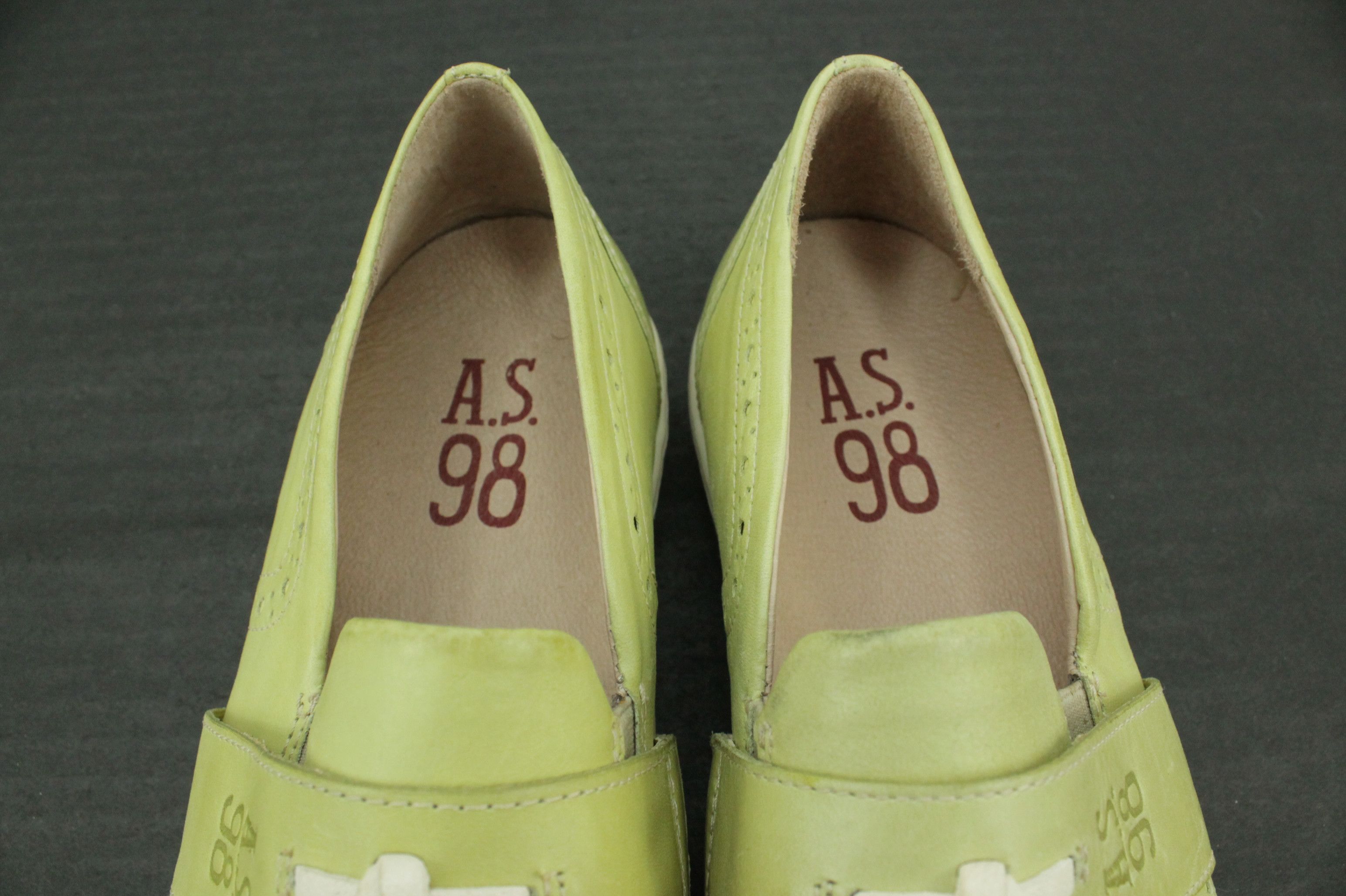 A.S.98 A.S.98 Green Leather Loafers Slip On Women's Size US 7 / IT 37 - 6 Thumbnail