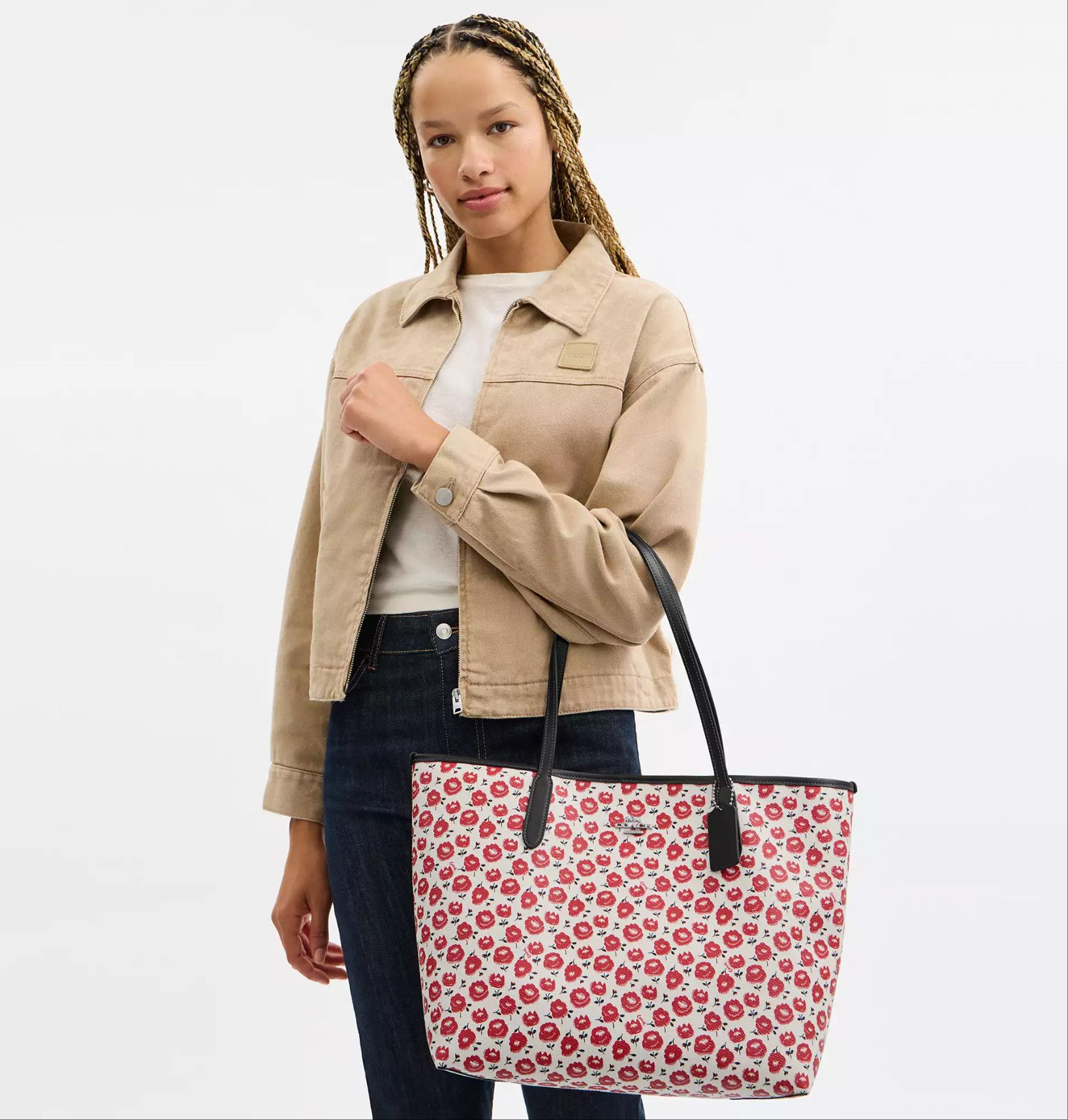 Coach City Tote Bag With Floral Print CBI50 Size ONE SIZE - 8 Thumbnail