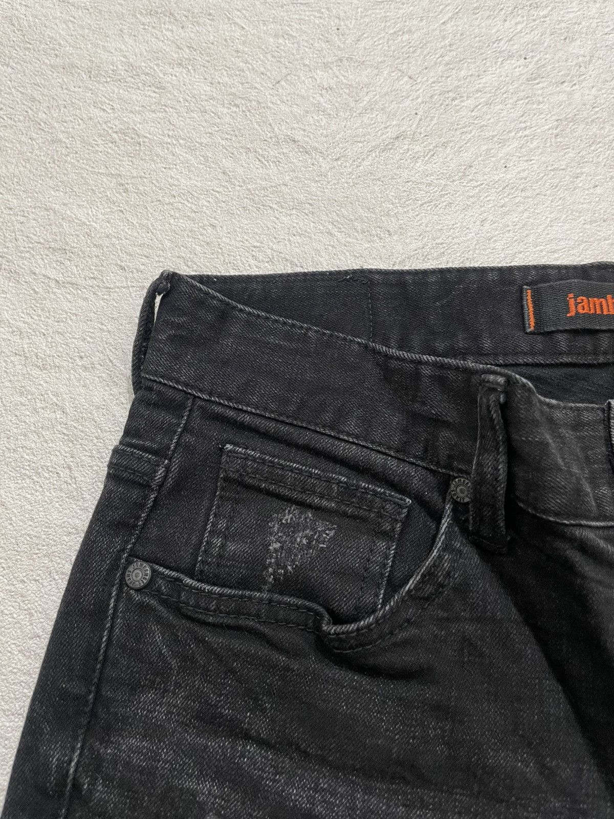Japanese Brand Jambange Distressed Washed Black Jeans y2k Size US 30 / EU 46 - 6 Thumbnail