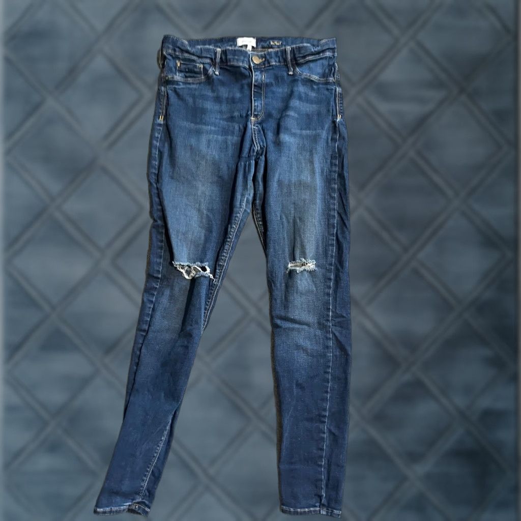 River Island River Island Molly Jeans Women’s Blue Mid-Rise Denim 5-Pocket Regular Fit Size 16 Womens Size 38" / US 16 / IT 52 - 1 Thumbnail