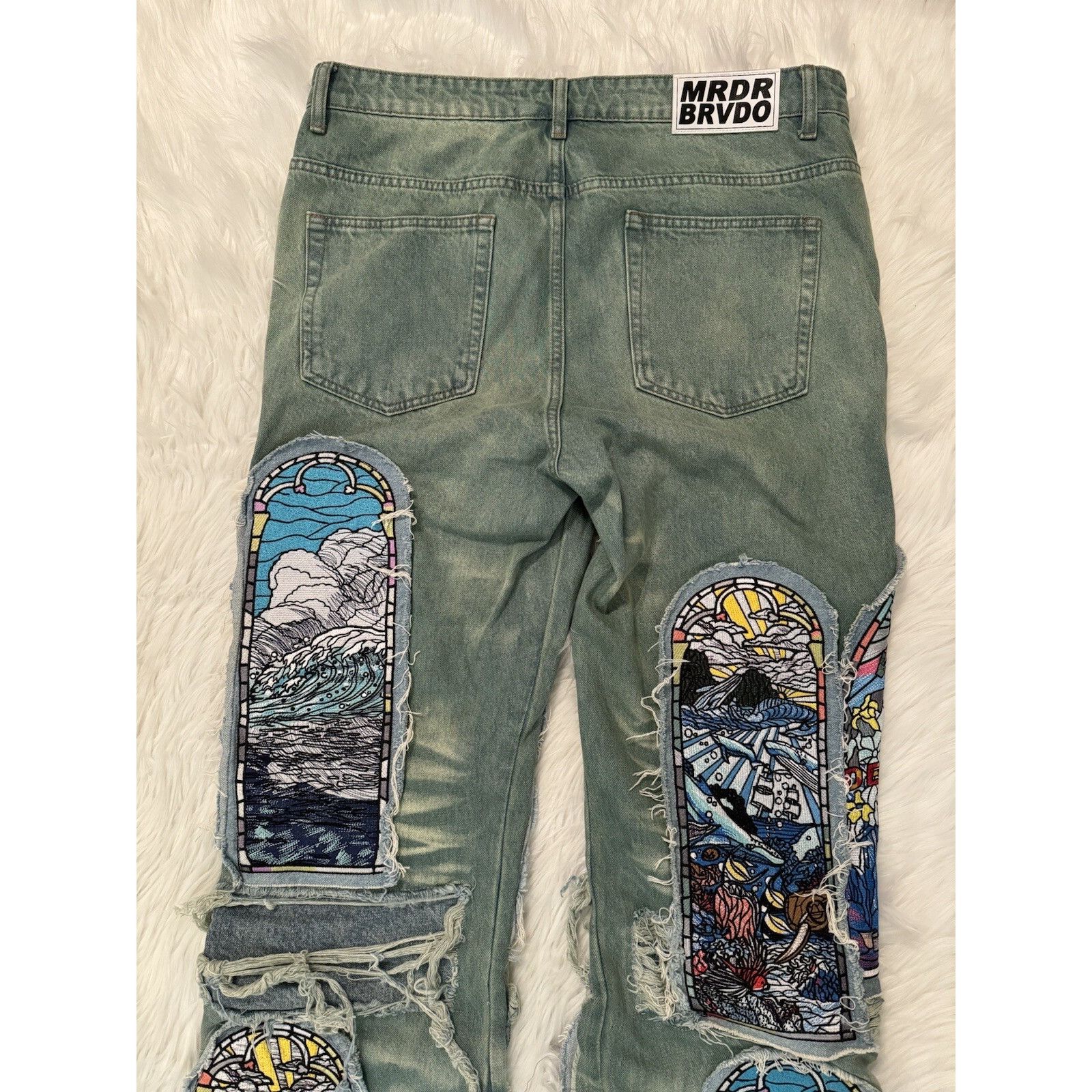 Who Decides War Who Decides War Sandy Lane Fusion Denim Jeans 36 Size US 36 / EU 52 - 7 Thumbnail