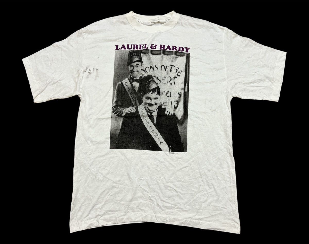Vintage Vintage legendary comedy duo Laurel & Hardy Tee Size US XL / EU 56 / 4 - 1 Thumbnail