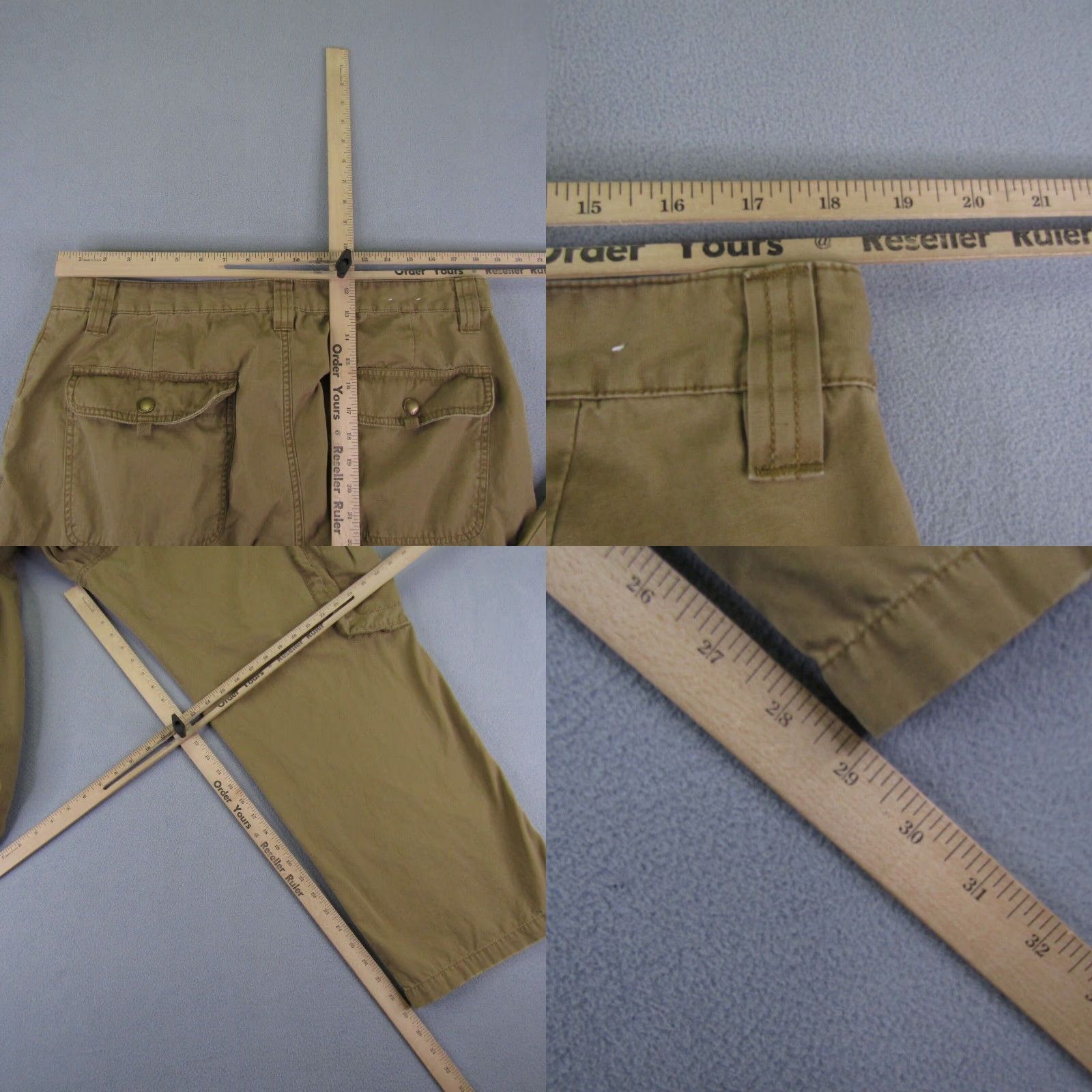 Anchor Blue VINTAGE Anchor Blue Cargo Pants Mens 38x30 Brown Baggy Grunge Wide-Leg Y2K Size US 37 - 8 Thumbnail