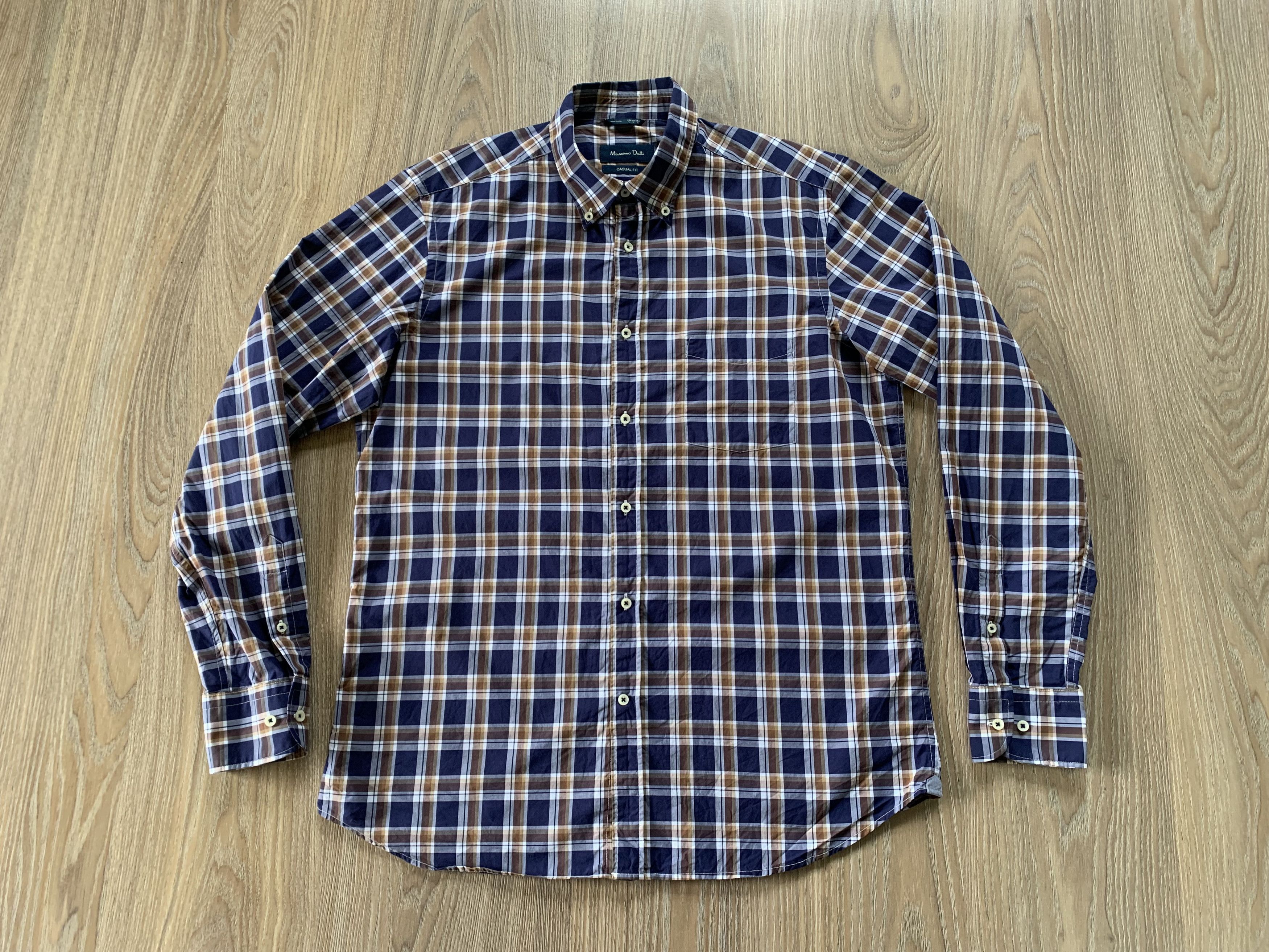 Designer × Massimo Dutti Massimo Dutti Plaid Cotton Long Sleeve Button Shirt Size US L / EU 52-54 / 3 - 2 Thumbnail