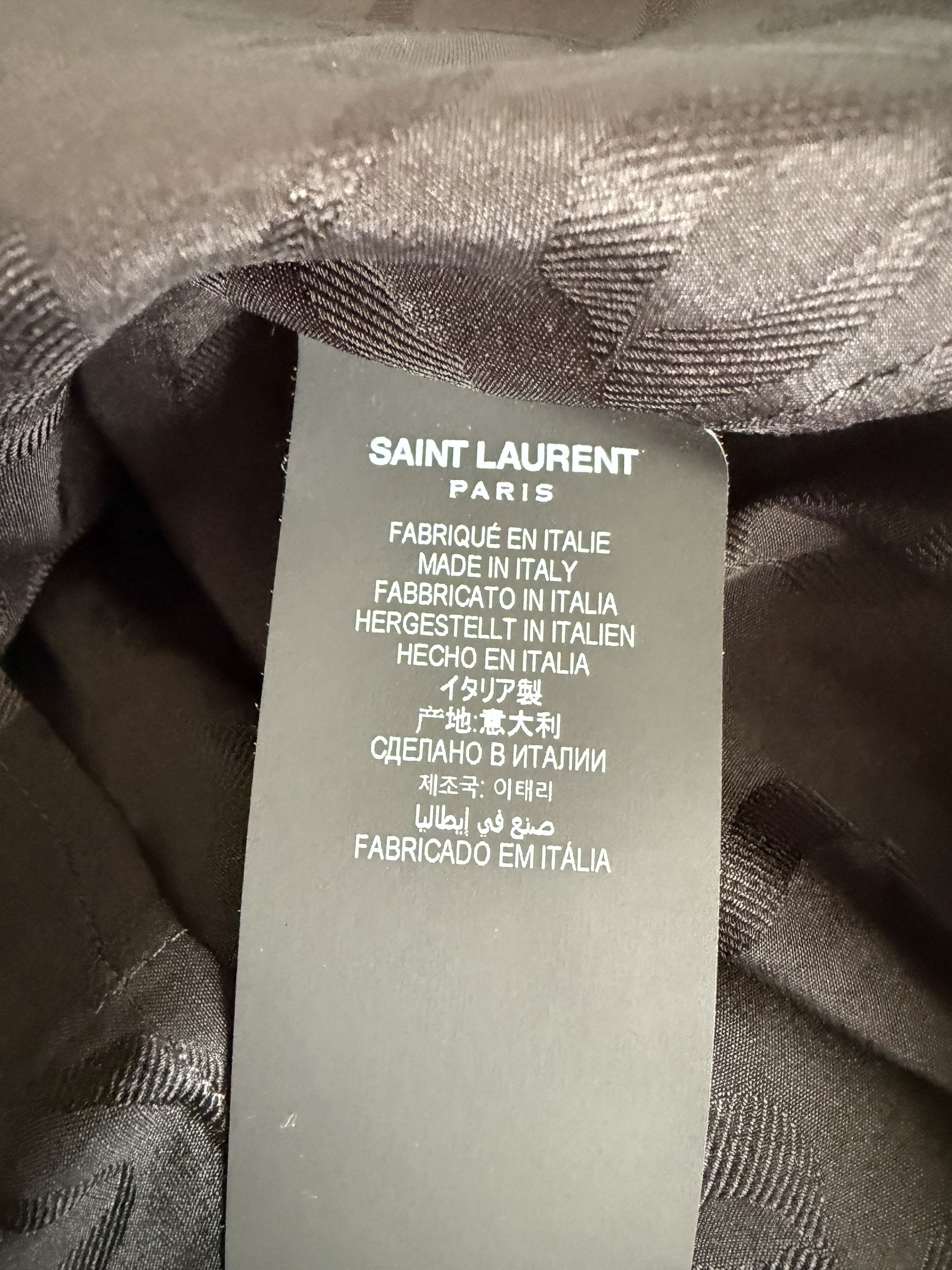 Saint Laurent Paris SS22 Saint Laurent Frilled Blouse in Matte and Shiny Silk Size US XS / EU 42 / 0 - 11 Thumbnail