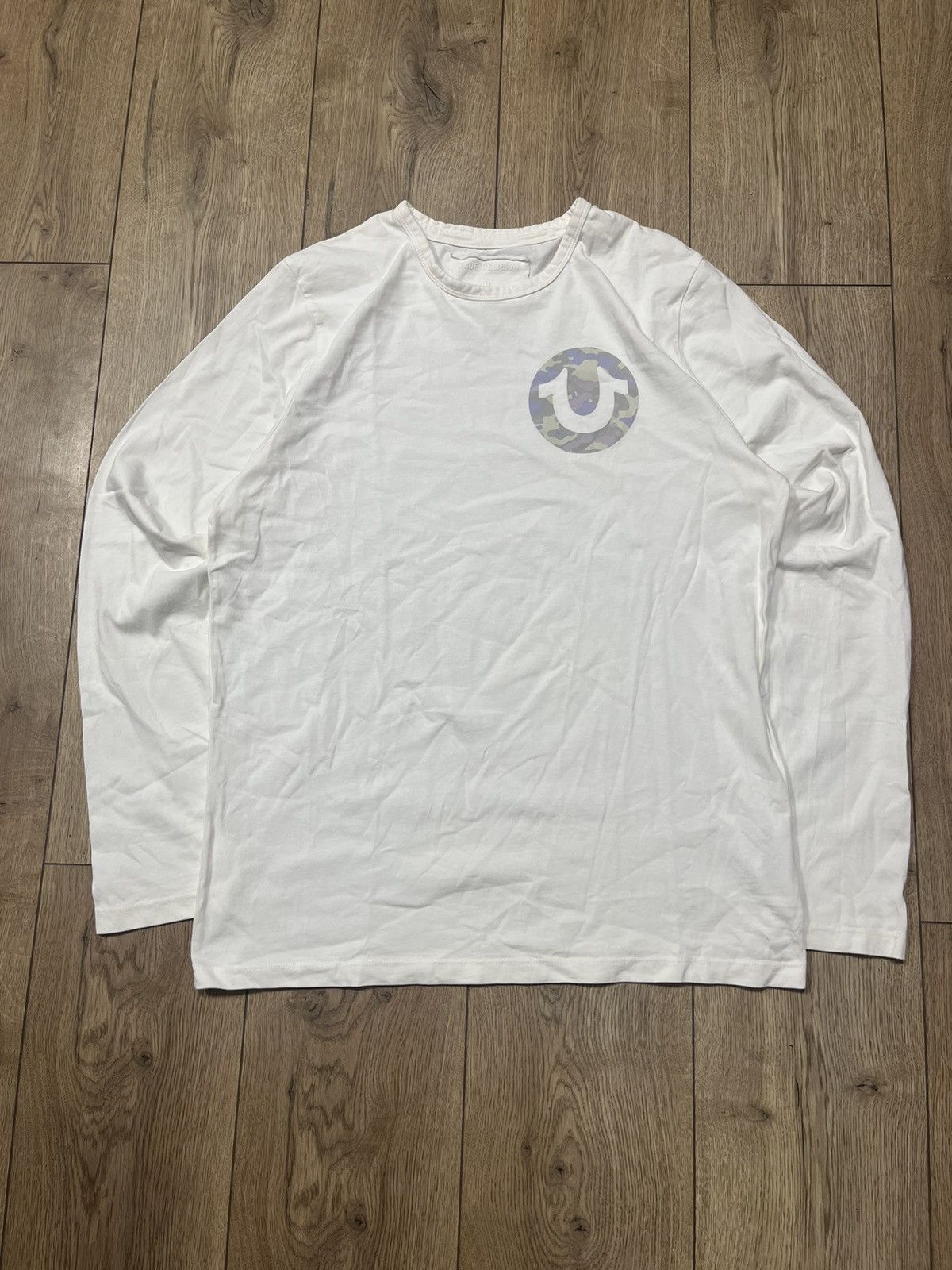 True Religion × Vintage True Religion White Long Sleeve T shirt Size US XL / EU 56 / 4 - 1 Thumbnail