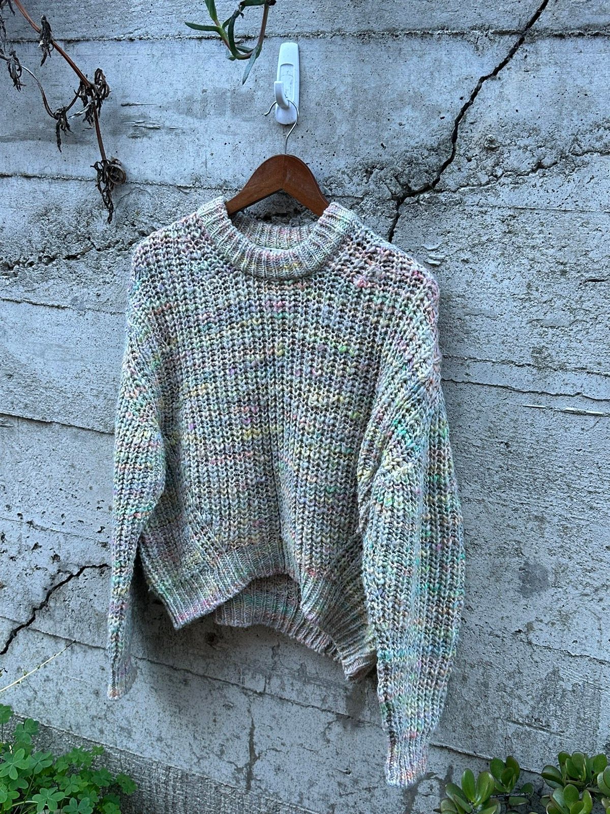 Pre-owned Acne Studios Grail  Italian Cotton Candy Zora Knit In Multicolor