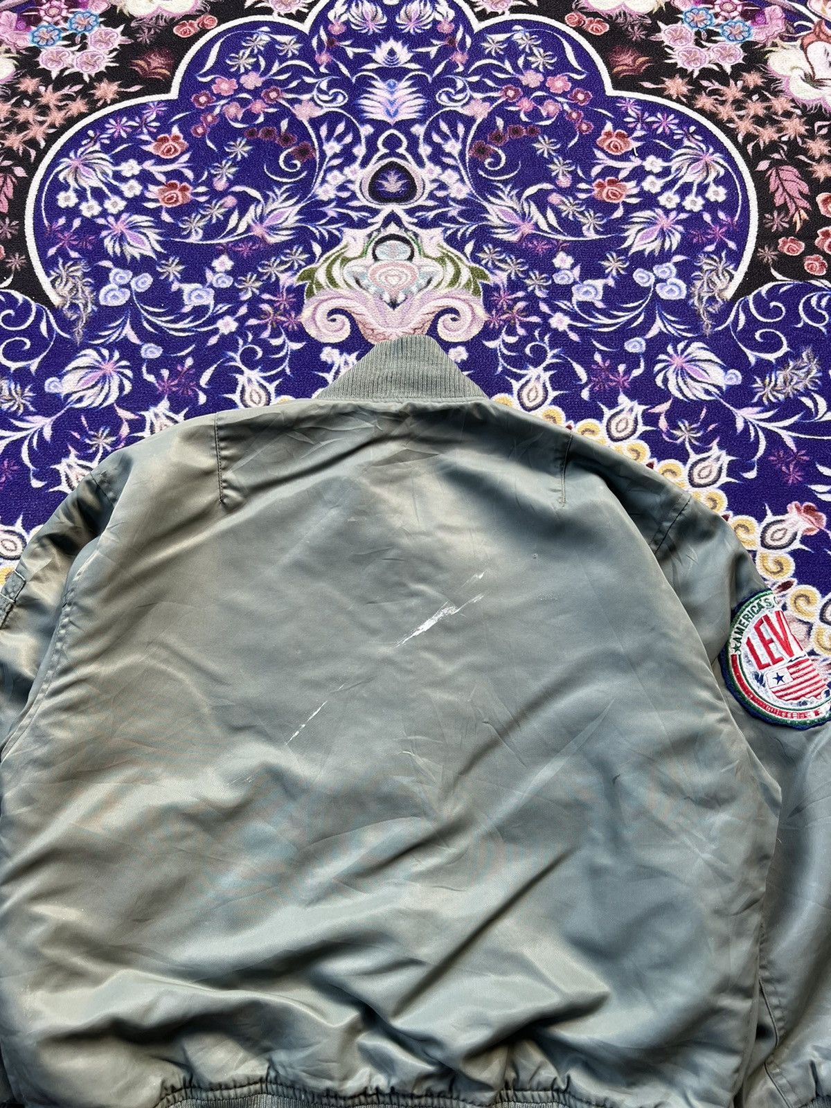 Japanese Brand Vintage Levis Ma-1 Green Army Bomber Jacket Size US S / EU 44-46 / 1 - 10 Thumbnail