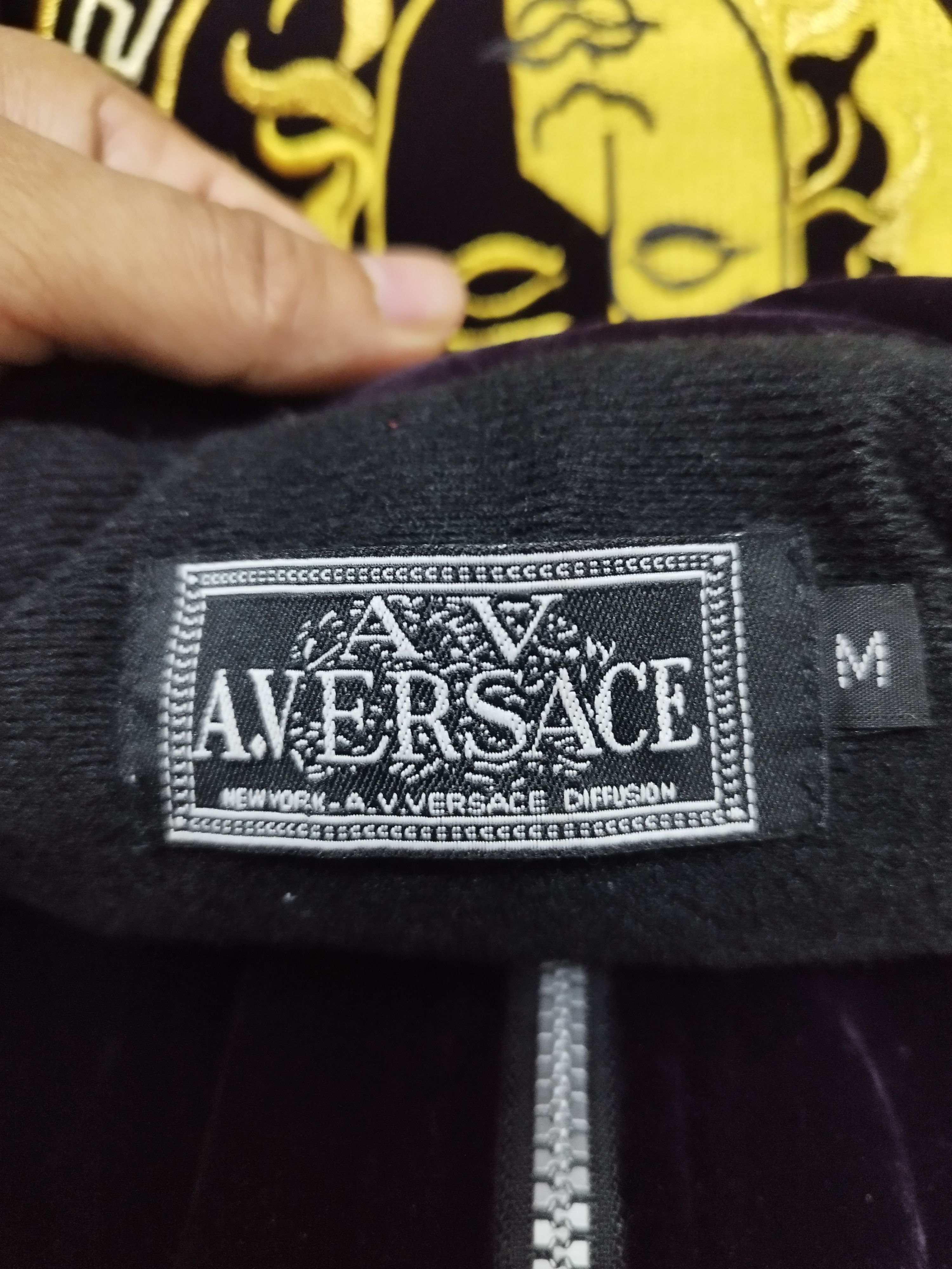 Versace Versace Velour Jacket Big Logo Medusa Purple Size US M / EU 48-50 / 2 - 6 Thumbnail