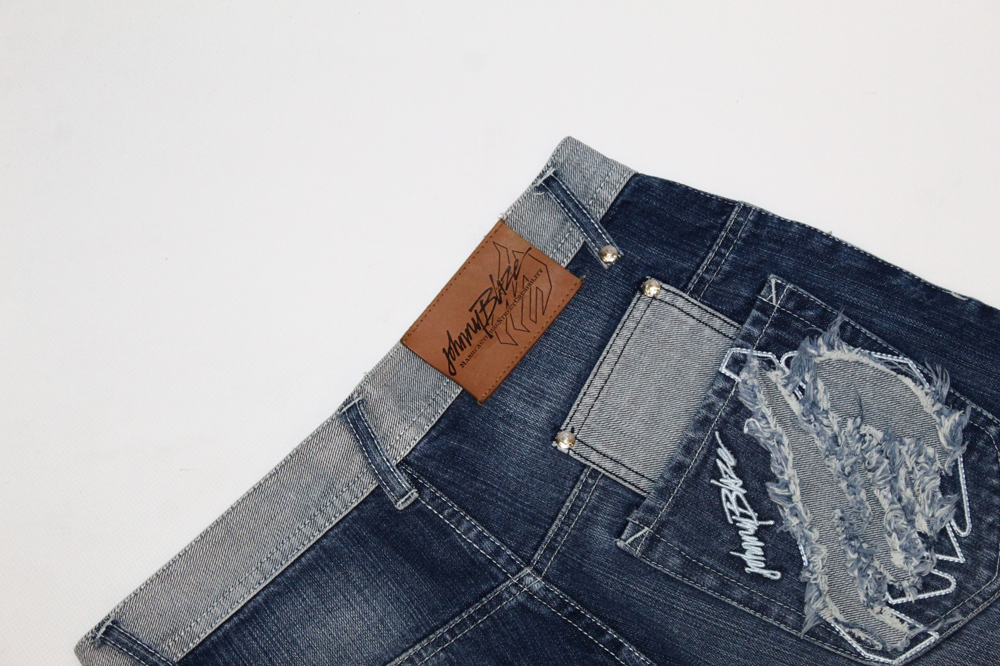 Wu-Tang Clan Johnny Blaze aka Method Man Faded Denim Bootcut Baggy Jeans Size US 30 / EU 46 - 12 Thumbnail