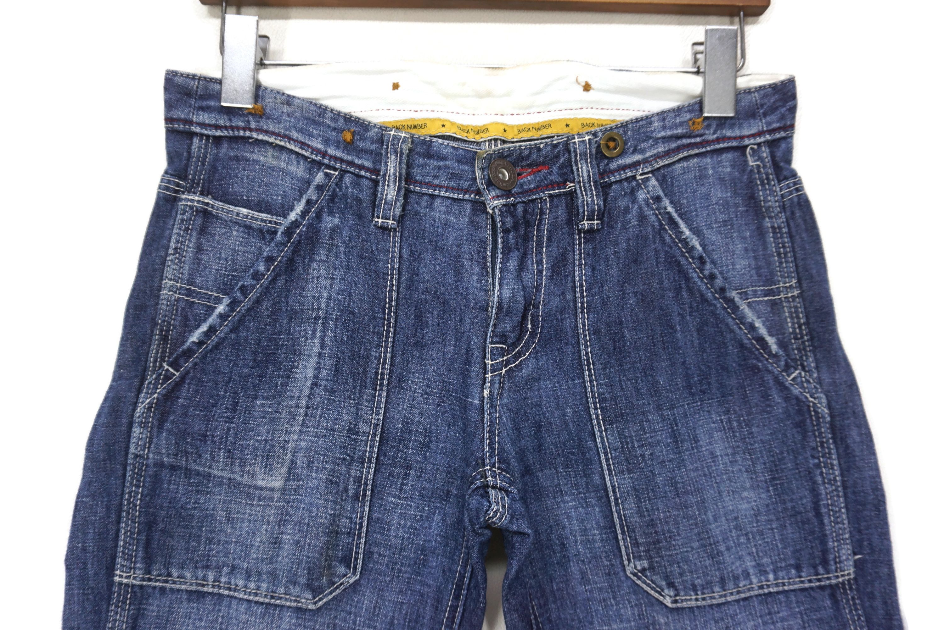 Japanese Brand Back Number Jeans fit W29xL34 Low-Rise Bootcut Baker Denim Size US 28 / EU 44 - 3 Thumbnail