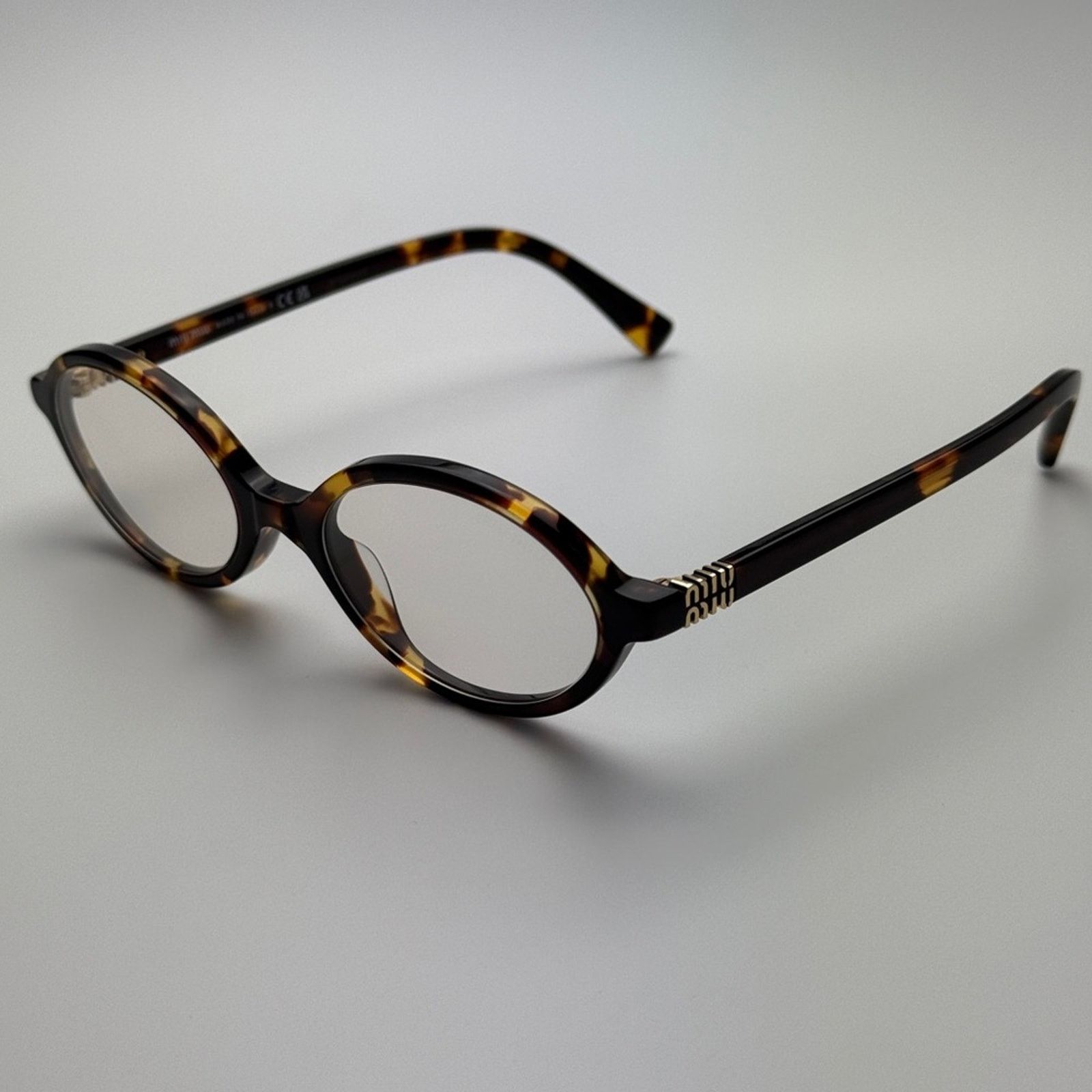 Miu Miu MIU MIU Eyeglasses MU04ZS VAU08N Havana/Clear Blue Light Size ONE SIZE - 4 Thumbnail