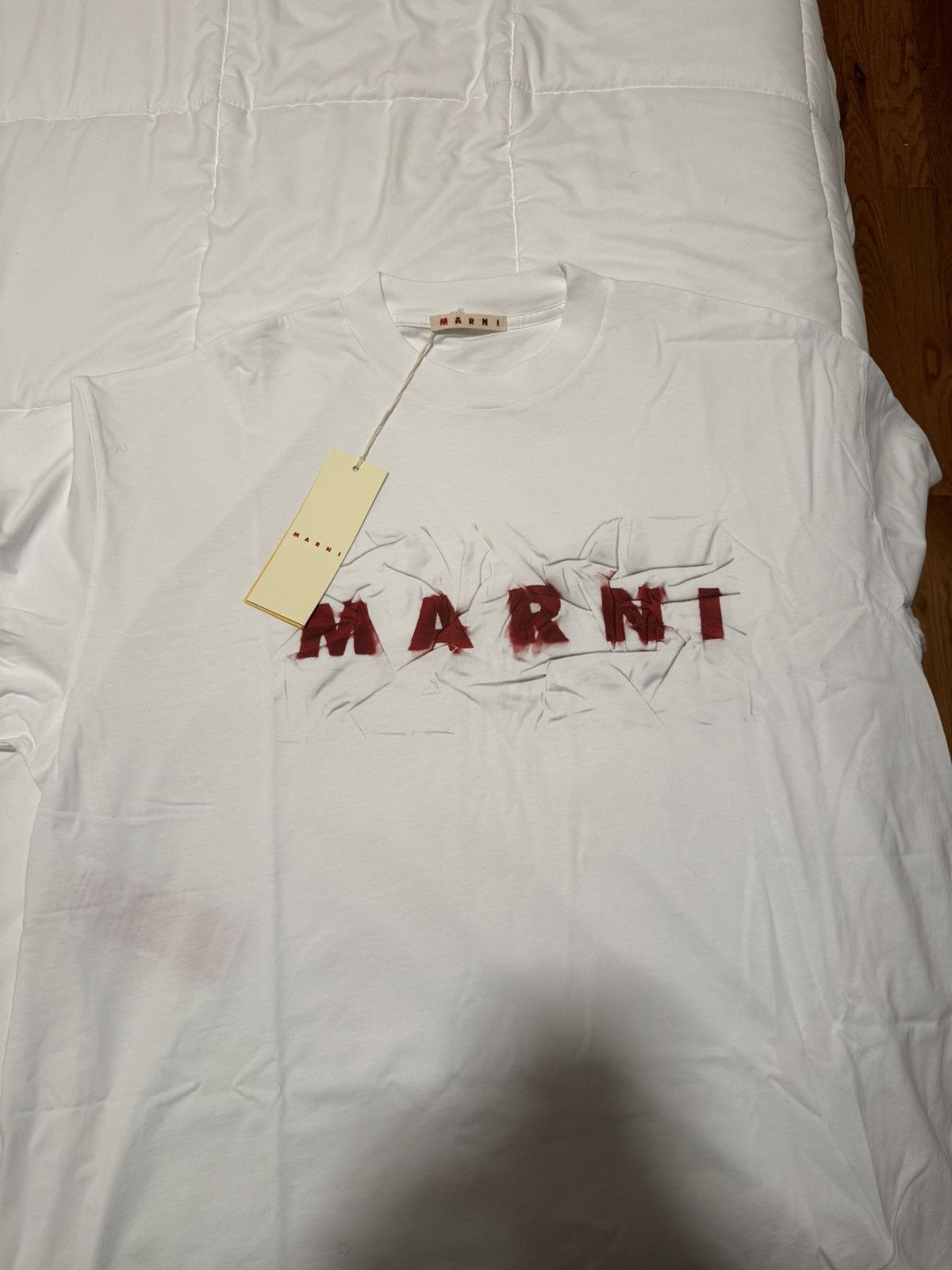 Marni Marni Wrinkled Logo Shirt Size XL Size US L / EU 52-54 / 3 - 3 Thumbnail