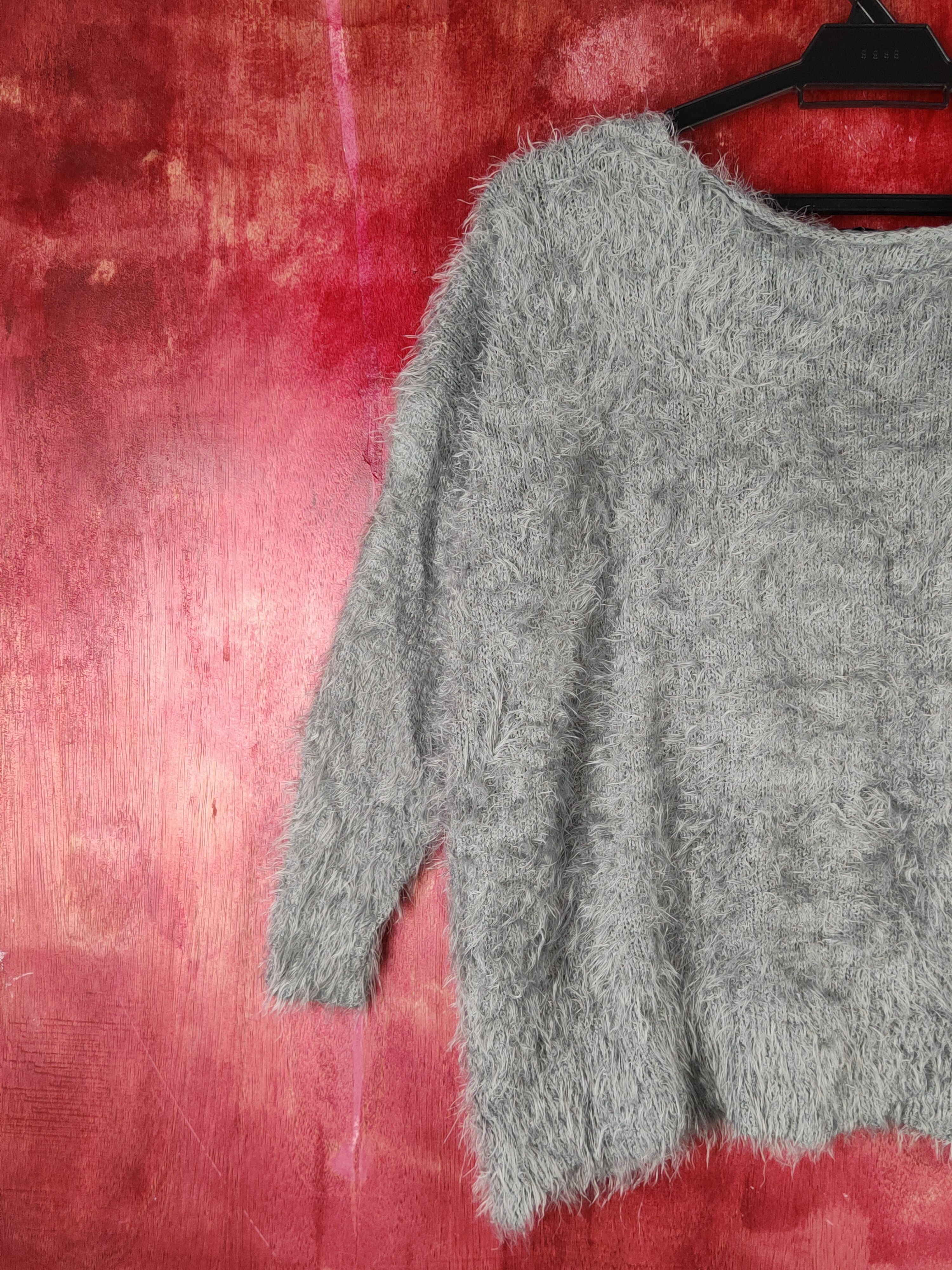 Japanese Brand CRVX star Dark Gray Shag Shaggy Fur Mohair Knitwear #S1935 Size S / US 4 / IT 40 - 8 Thumbnail