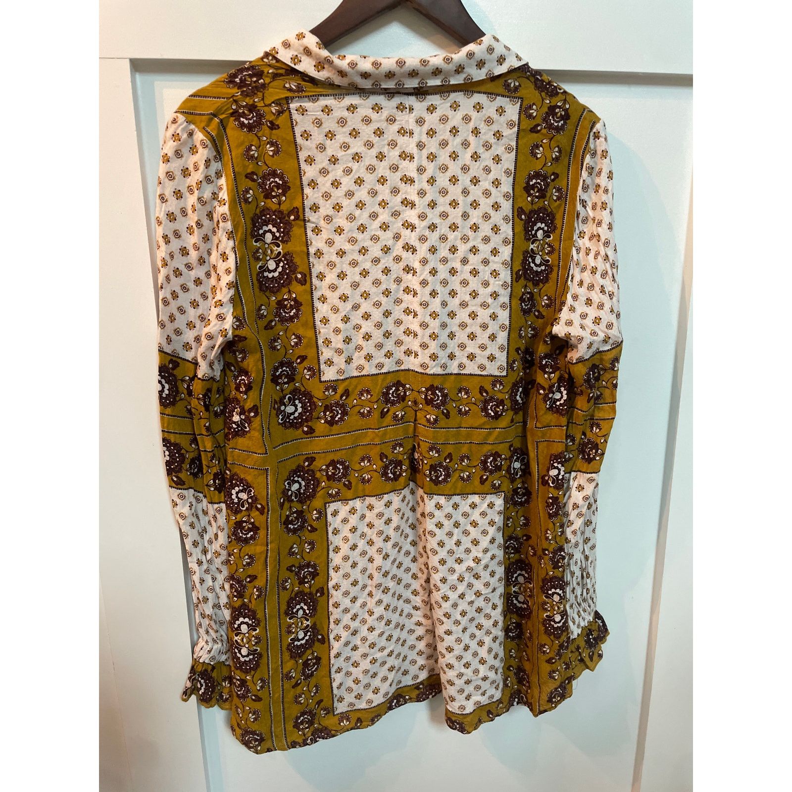 Free People Free People Bohemian Changing Times Printed Blouse Tea, sz M Size M / US 6-8 / IT 42-44 - 10 Thumbnail
