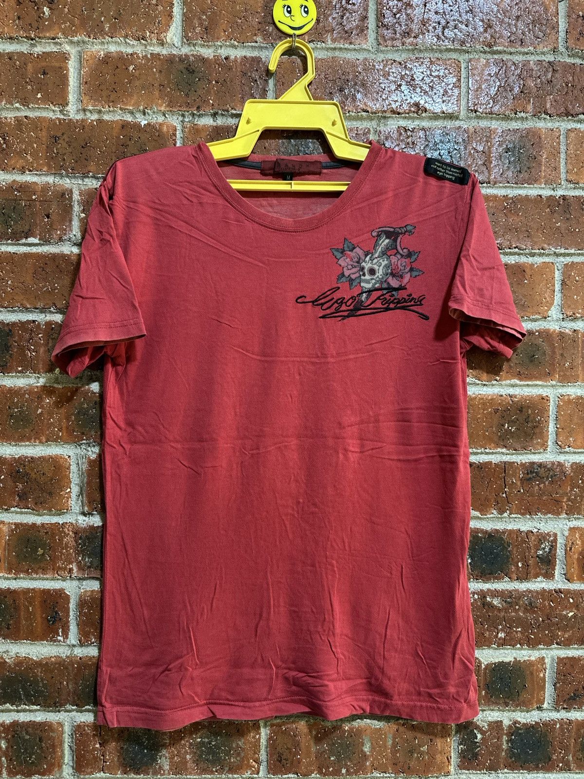Japanese Brand Vintage Ego Japan Branch Embroidery Faded Tee Size US M / EU 48-50 / 2 - 2 Thumbnail
