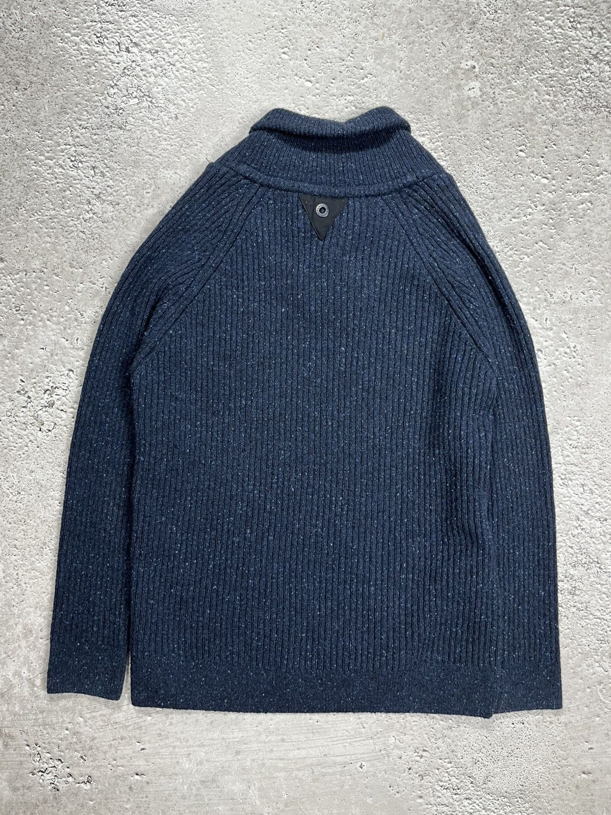 Barbour Barbour Wool Blend Ribbed Shawl Collar Sweater XL Navy Size US XL / EU 56 / 4 - 13 Thumbnail
