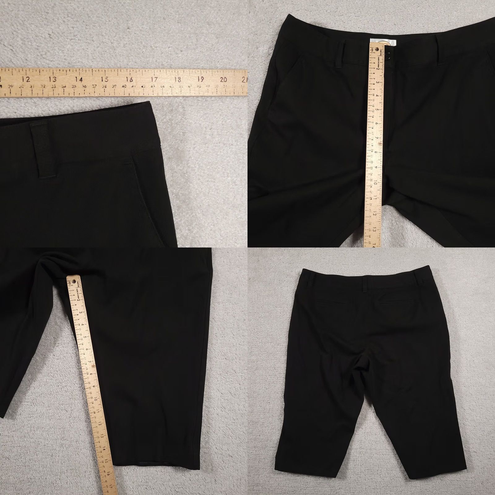 Talbots Talbots Womens 12 Black Cropped Stretch Pants Crop Capri Office Career Dress Size 34" / US 12 / IT 48 - 8 Thumbnail