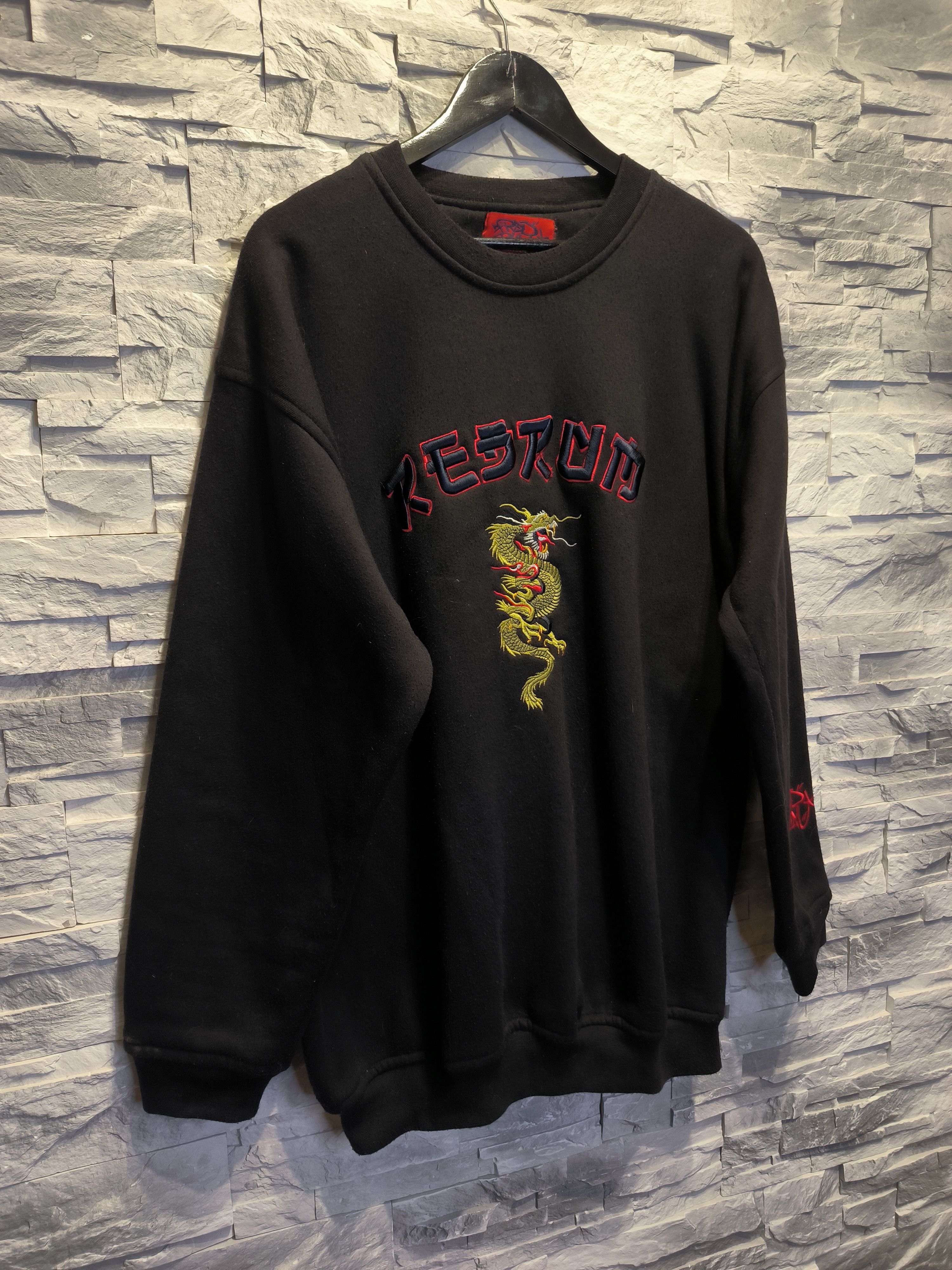 Vintage Redrum Vintage Crewneck Dragon Logo Sweatshirt Black Size US XL / EU 56 / 4 - 3 Thumbnail