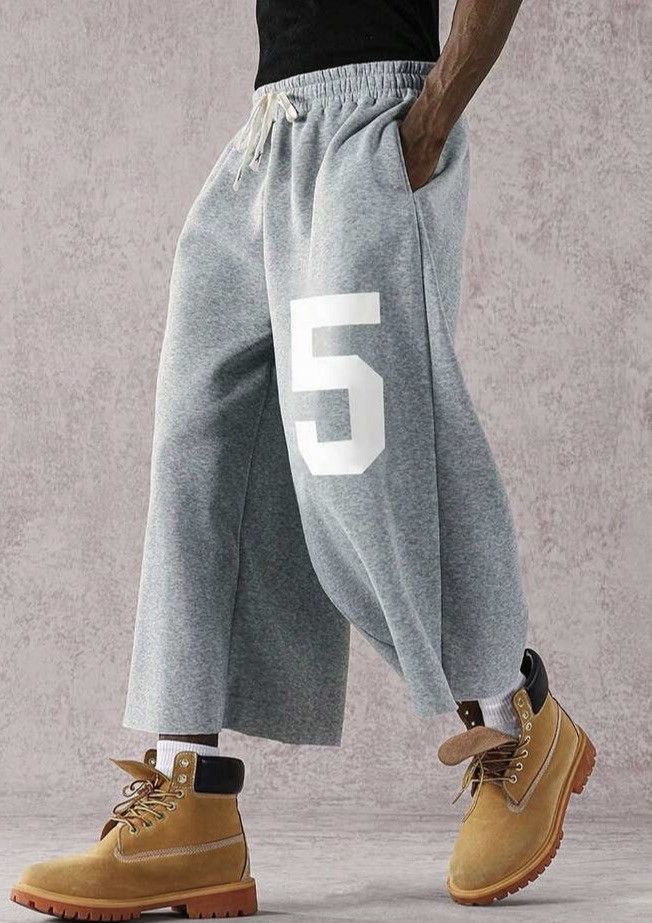 Other Gray Cropped Wide-Leg Sweatpants Size US 29 - 1 Thumbnail