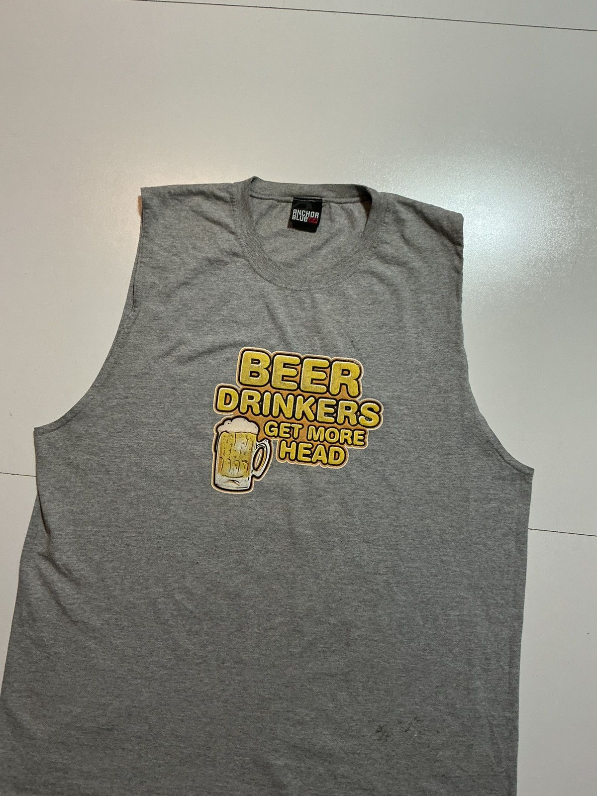 Anchor Blue VTG Y2K Anchor Blue Drinkers Get More Head Tank Top T-Shirt Size US XL / EU 56 / 4 - 5 Thumbnail