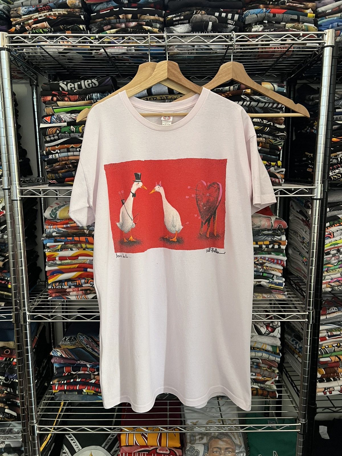 Arts & Science 90s Will Bullas Love Hurts Ducks Paint Tee Size US XXL / EU 58 / 5 - 1 Thumbnail