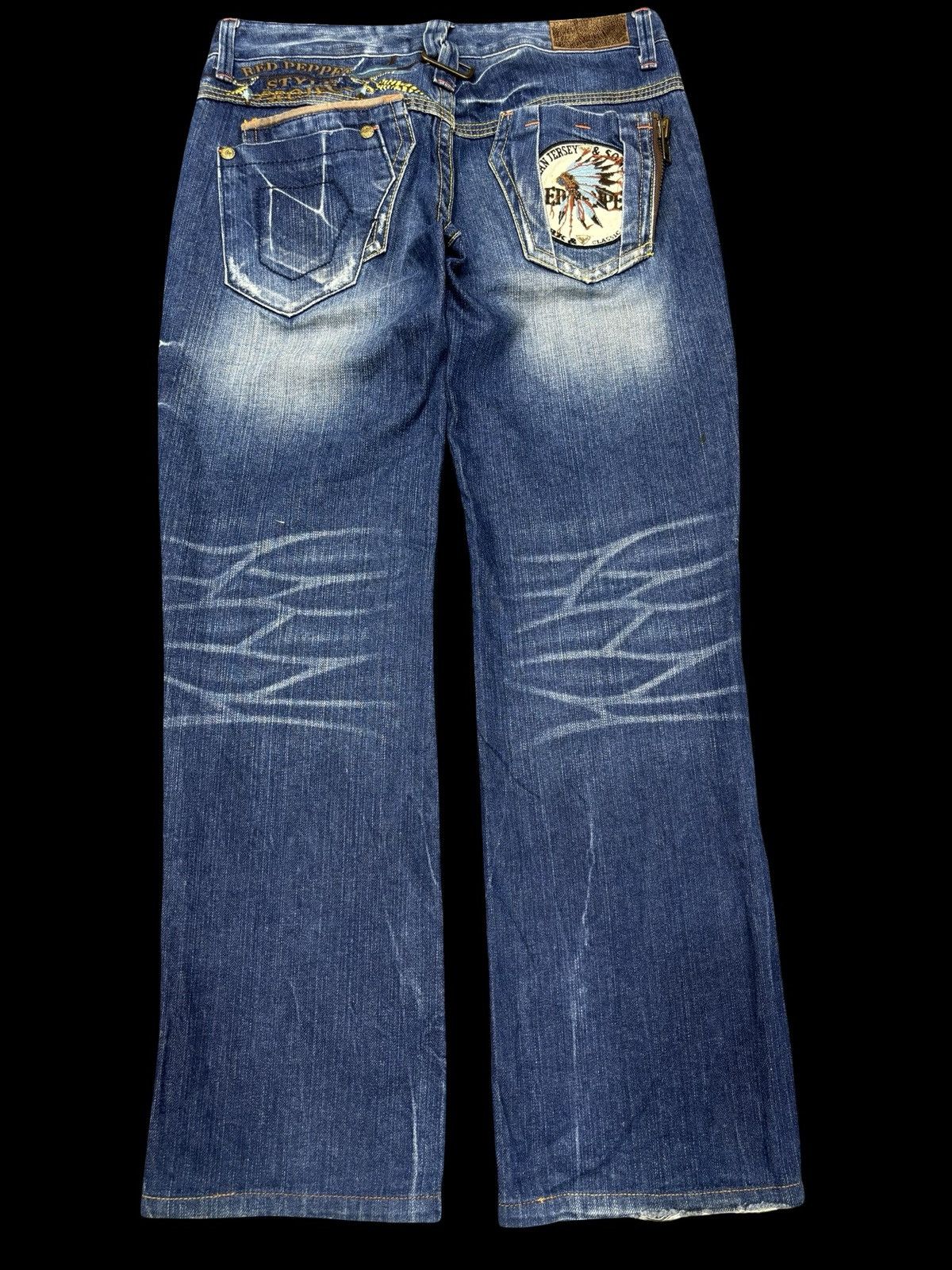 Japanese Brand 💥Sick Design💥Rare The Red Pepper Indian Low Rise Denim F638 Size US 32 / EU 48 - 1 Thumbnail