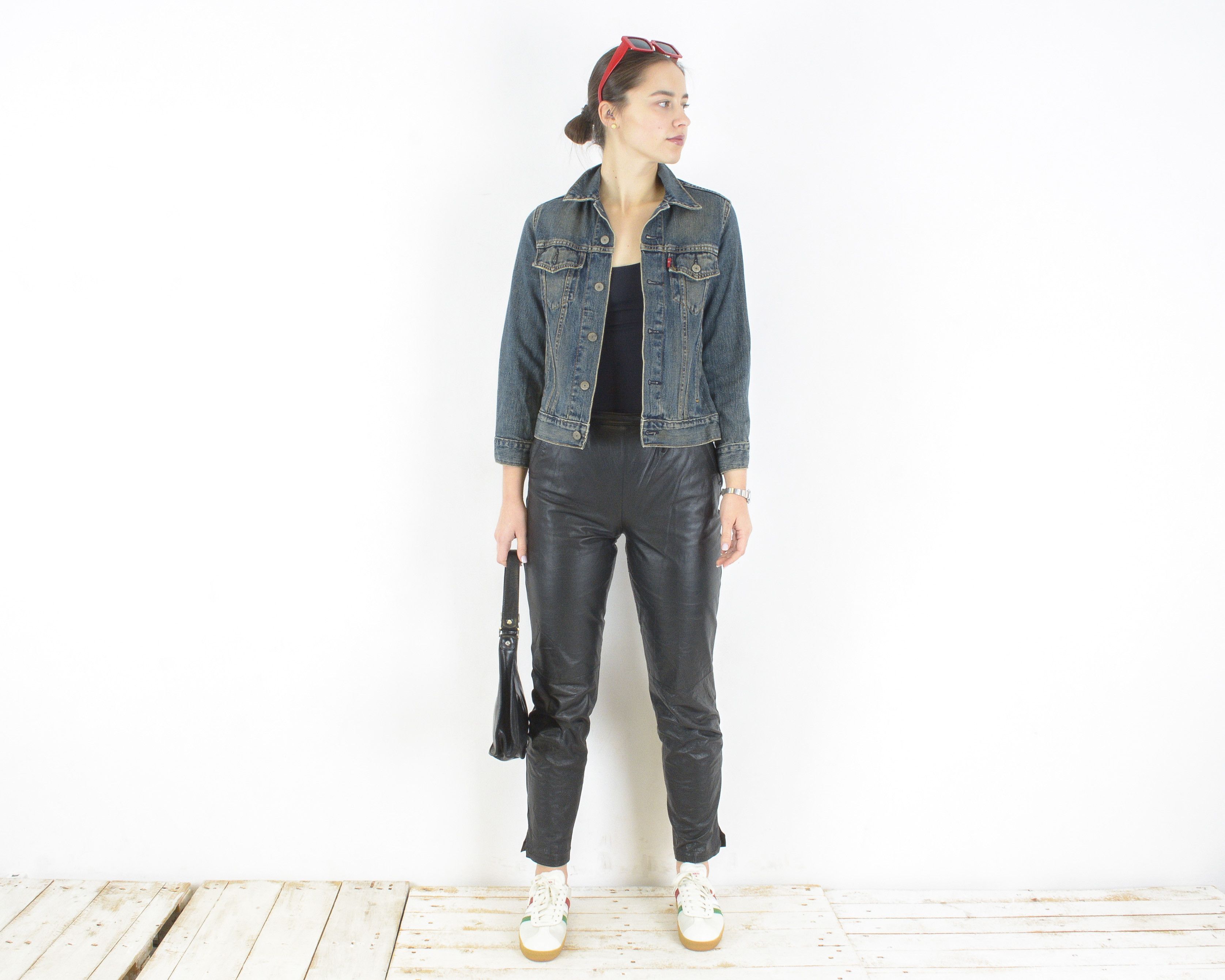 Levi's × Levi's Vintage Clothing × Vintage S Denim Jean Jacket Cropped Blue Button Up Trucker Cowboy Size S / US 4 / IT 40 - 1 Thumbnail