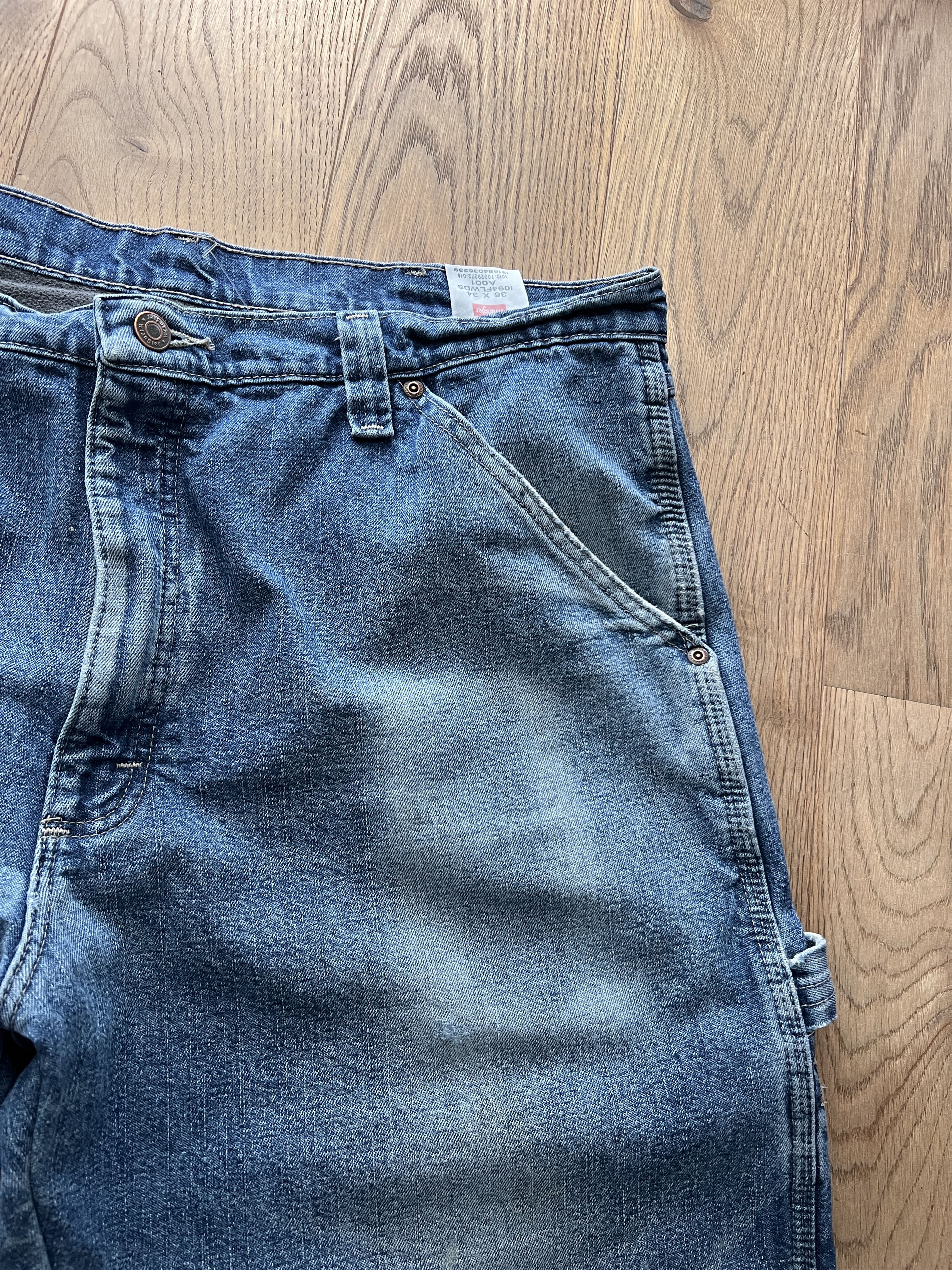 Wrangler Crazy! Wrangler vintage 90s carpenter fleece denim workpants Size US 36 / EU 52 - 16 Thumbnail