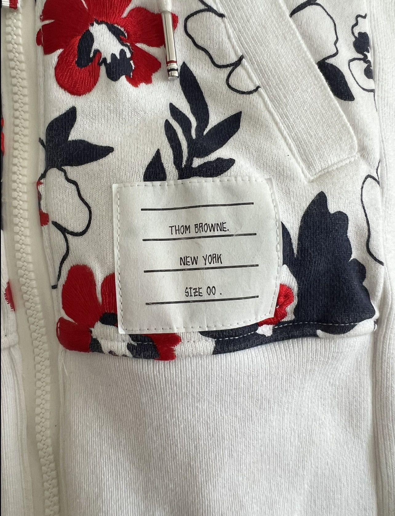 Thom Browne BNWT THOM BROWNE FLORAL ZIP HOODIE Size US XS / EU 42 / 0 - 2 Thumbnail
