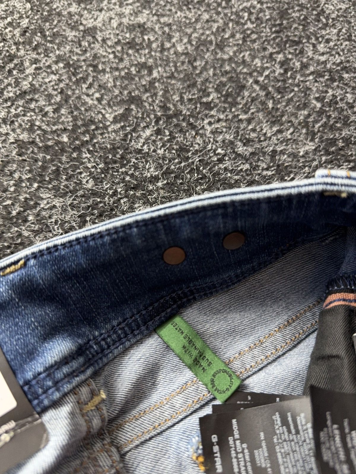G-Star NWT 00s G-Star RAW Midge Mid Straight Jeans Blue W23 Y2K Size 23" - 10 Thumbnail