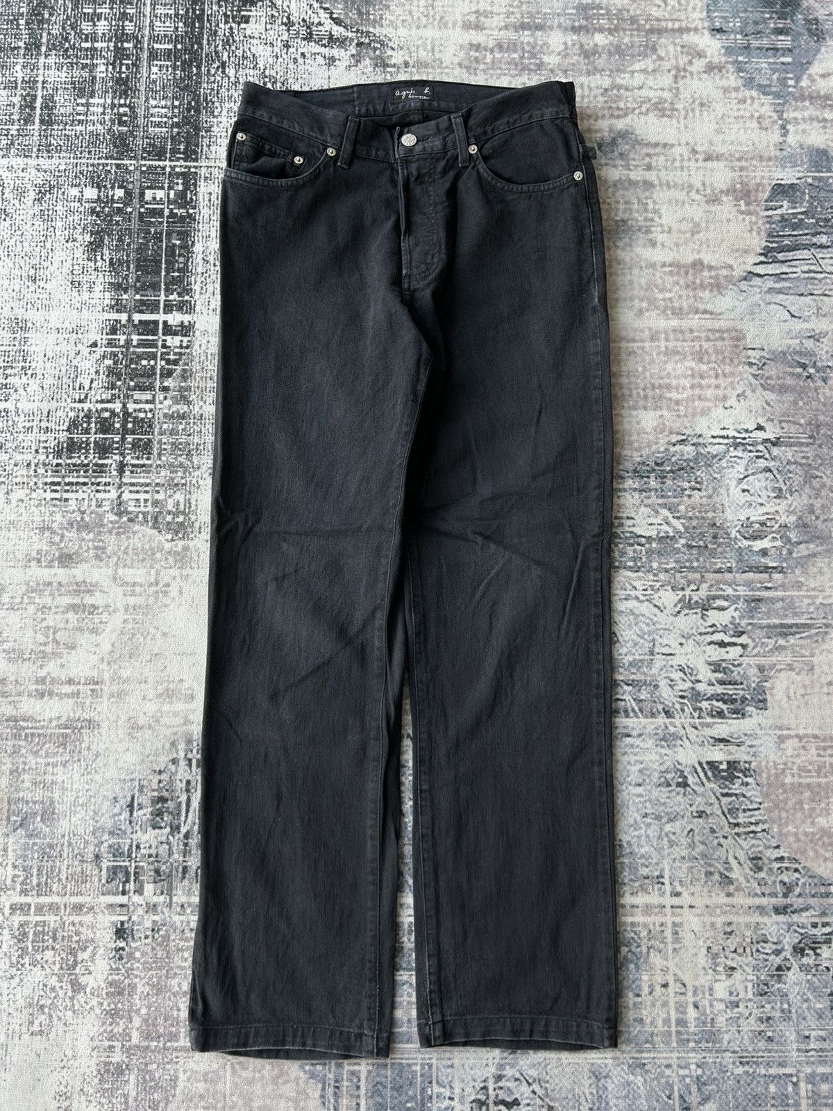 agnes b. Agnes.b Black Plain Jeans Size US 29 - 1 Thumbnail