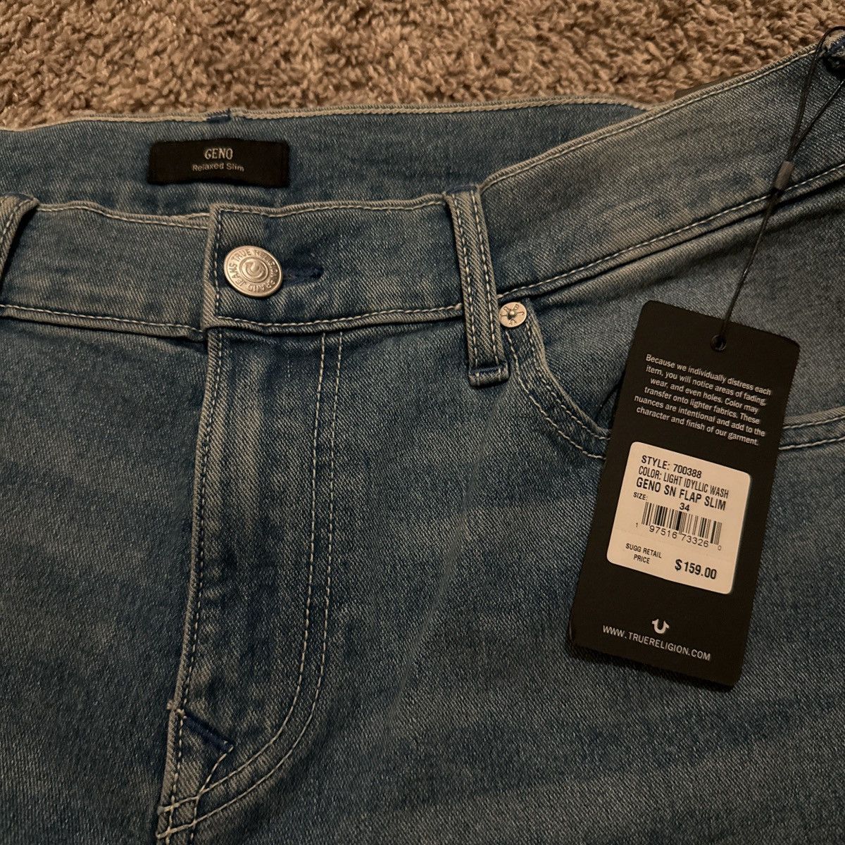 True Religion True Religion Geno Relaxed Slim Jeans size 34/32 Size US 34 / EU 50 - 7 Thumbnail