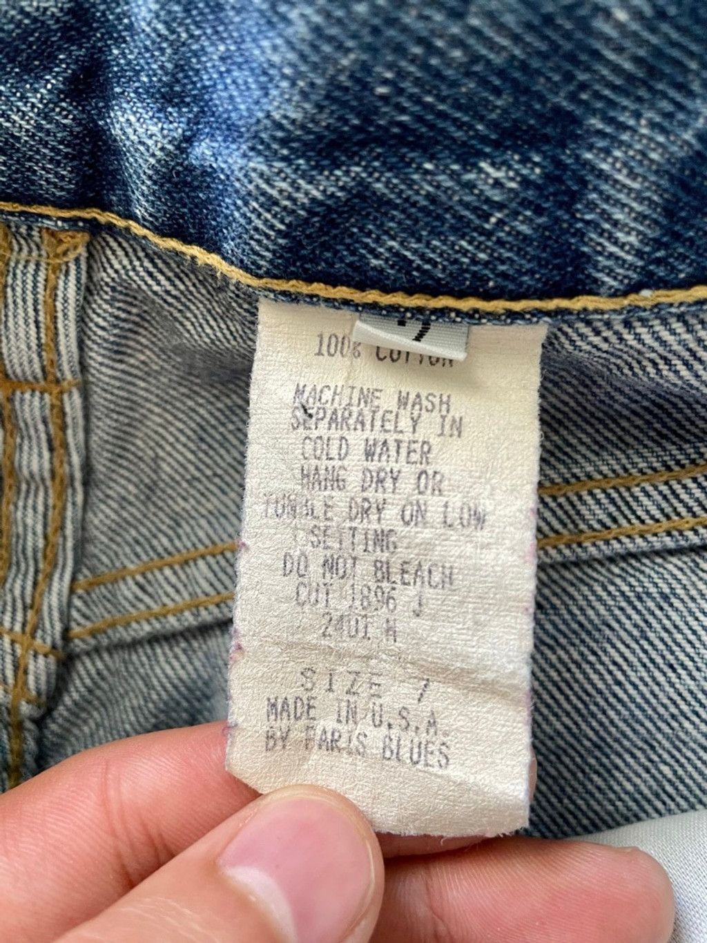 Vintage Women's Paris Blues Blue Straight Leg Jeans Size 7 Size 26" / US 2 / IT 38 - 4 Thumbnail