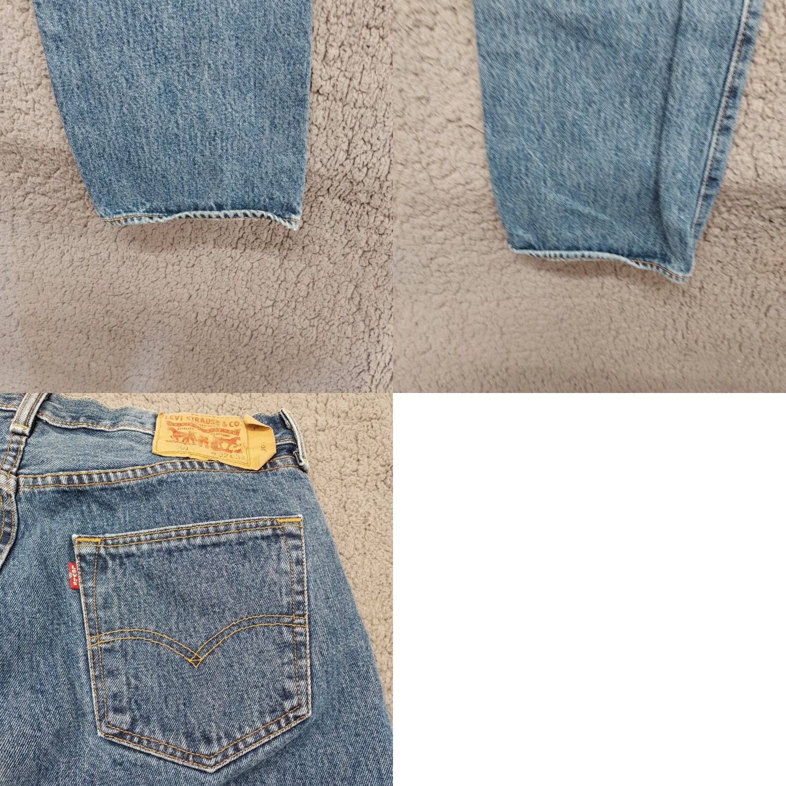 Levi's Levi's 501 Med Wash Jeans - Regular Denim 32x32 Button Fly Straight Mens 501 Series Blue Denim Jeans Size US 32 / EU 48 - 10 Thumbnail
