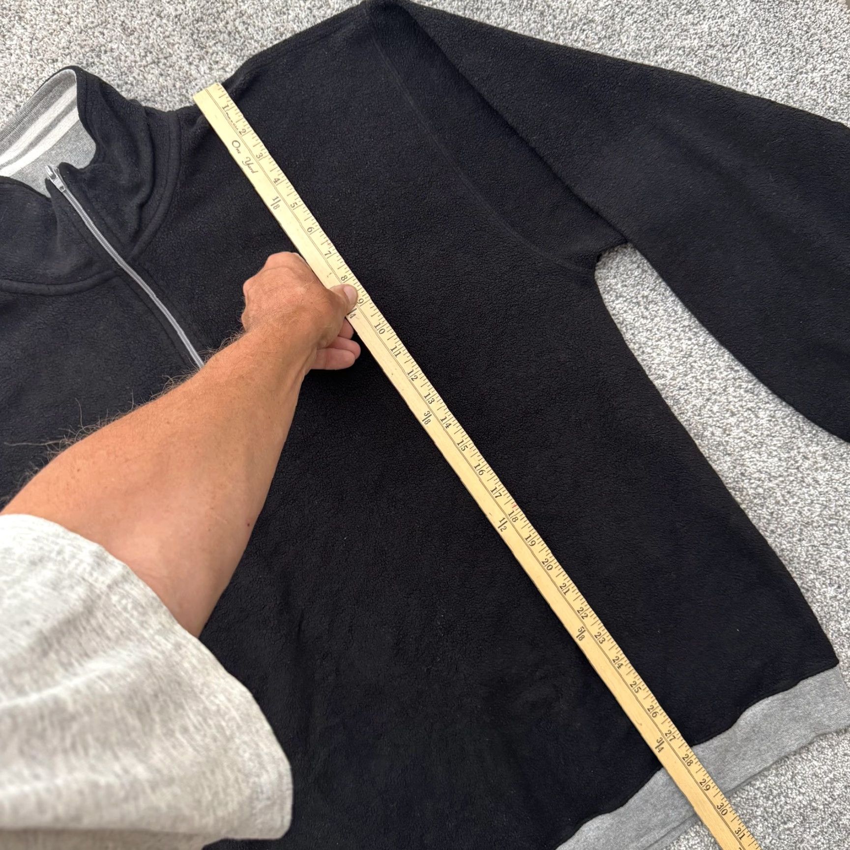 Champion Champion Sweater 2XL Black Gray Quarter Zip Fleece Athletic Casual Mens Size US XXL / EU 58 / 5 - 2 Thumbnail