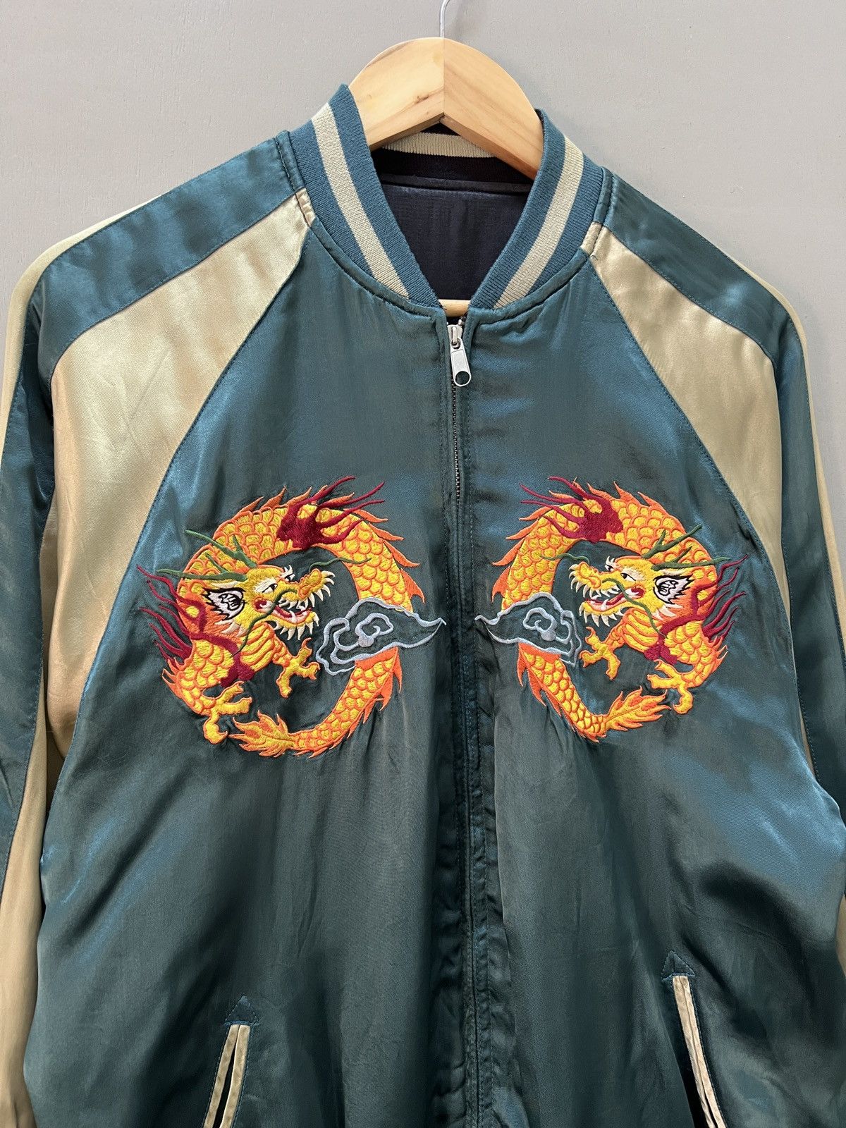 Vintage 🔥Vintage Sukajan Souvenir Rayon Reversible Jacket Size US L / EU 52-54 / 3 - 5 Thumbnail