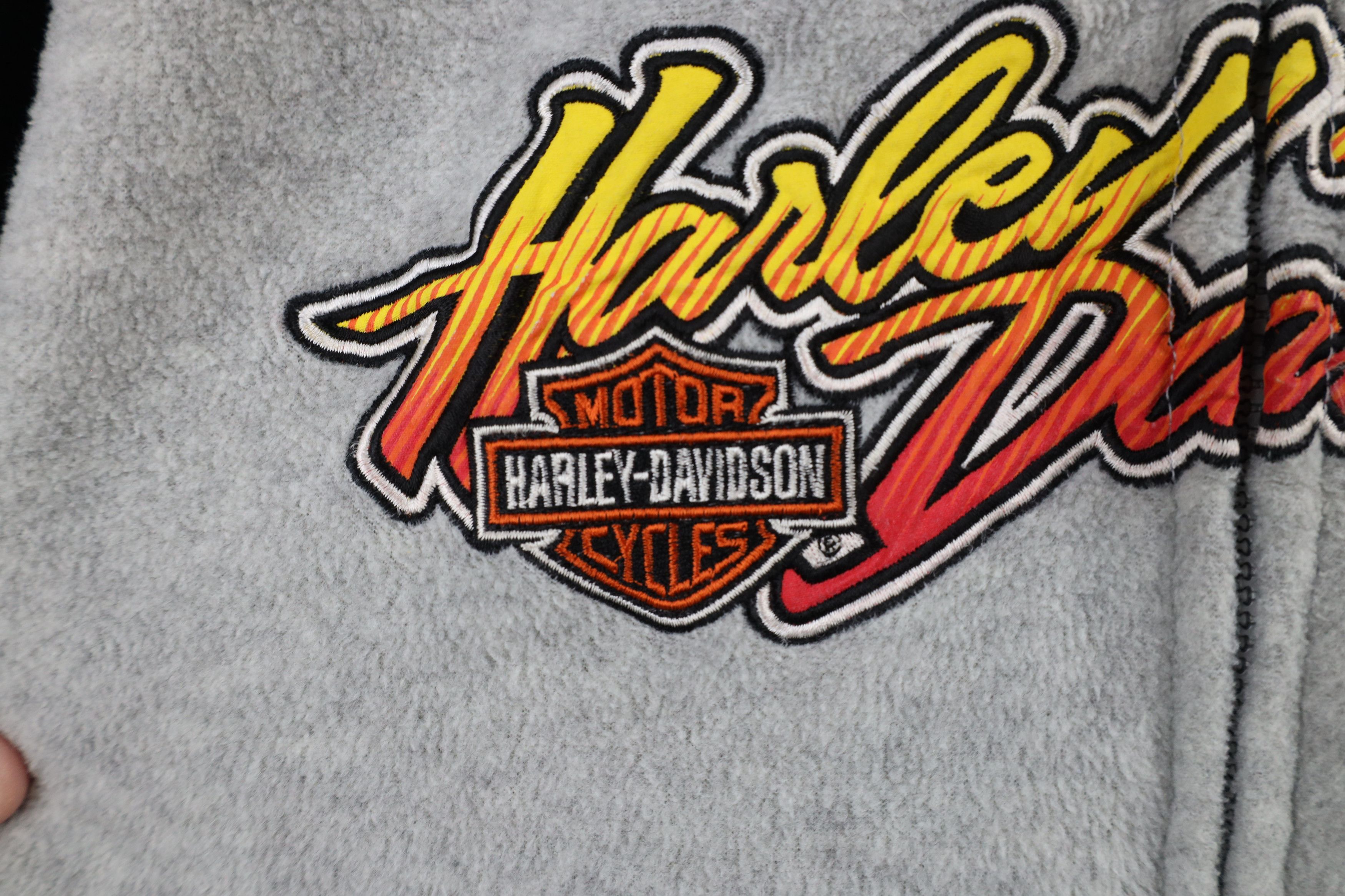 Harley Davidson × Vintage Vintage 90s Y2K Harley Davidson Full Zip Fleece Hoodie Size US S / EU 44-46 / 1 - 5 Thumbnail