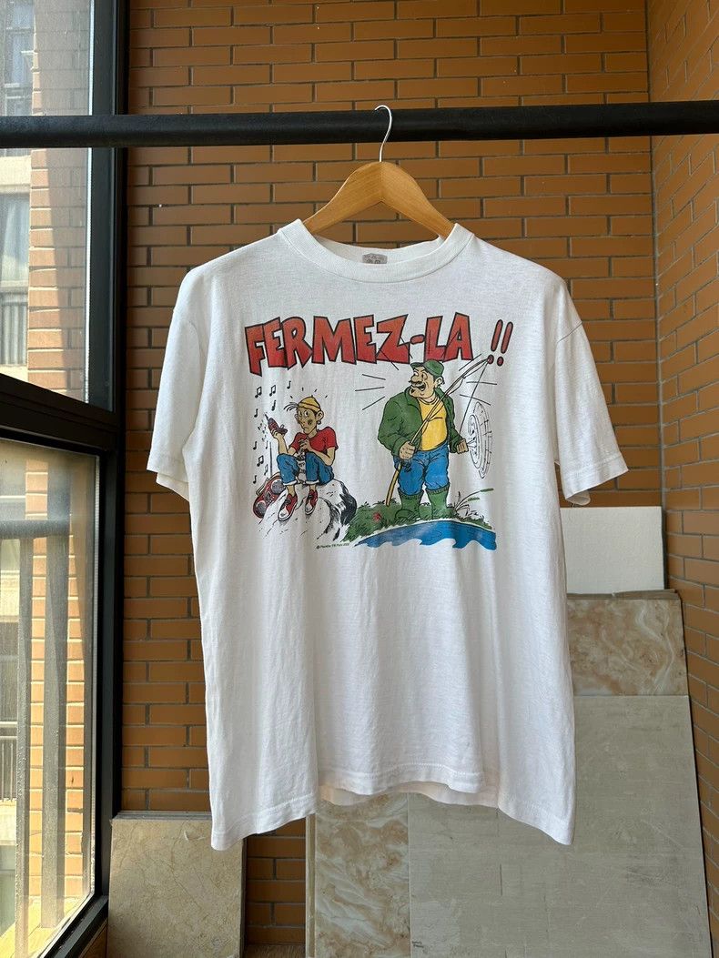 Vintage Vintage Tee 2000 Fermez-La 2505-Nextarrow Size US L / EU 52-54 / 3 - 1 Thumbnail